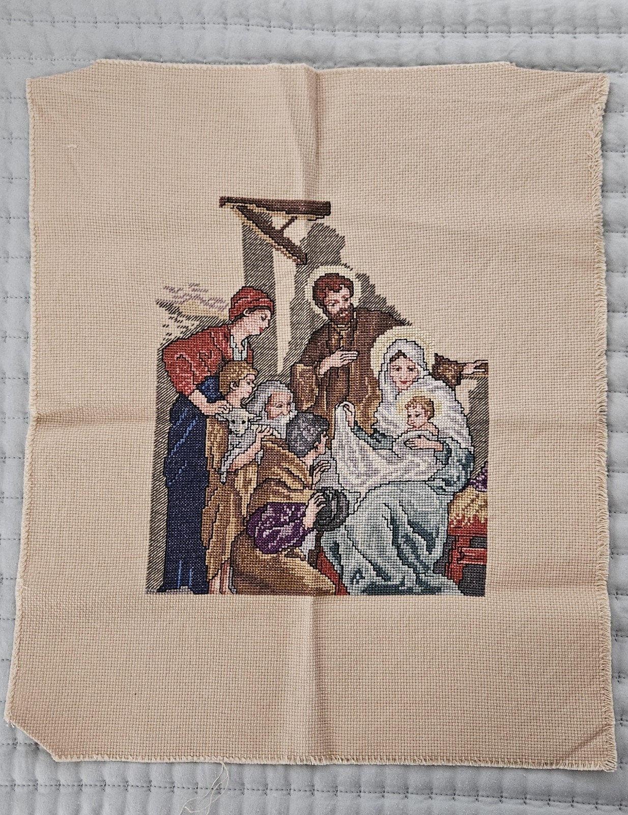 Christmas Completed Cross Hsndmade Stitch Nativity Leisure Arts 1990 pattern Christmas Completed Cross Hsndmade Stitch Nativity Leisure Arts 1990 pattern