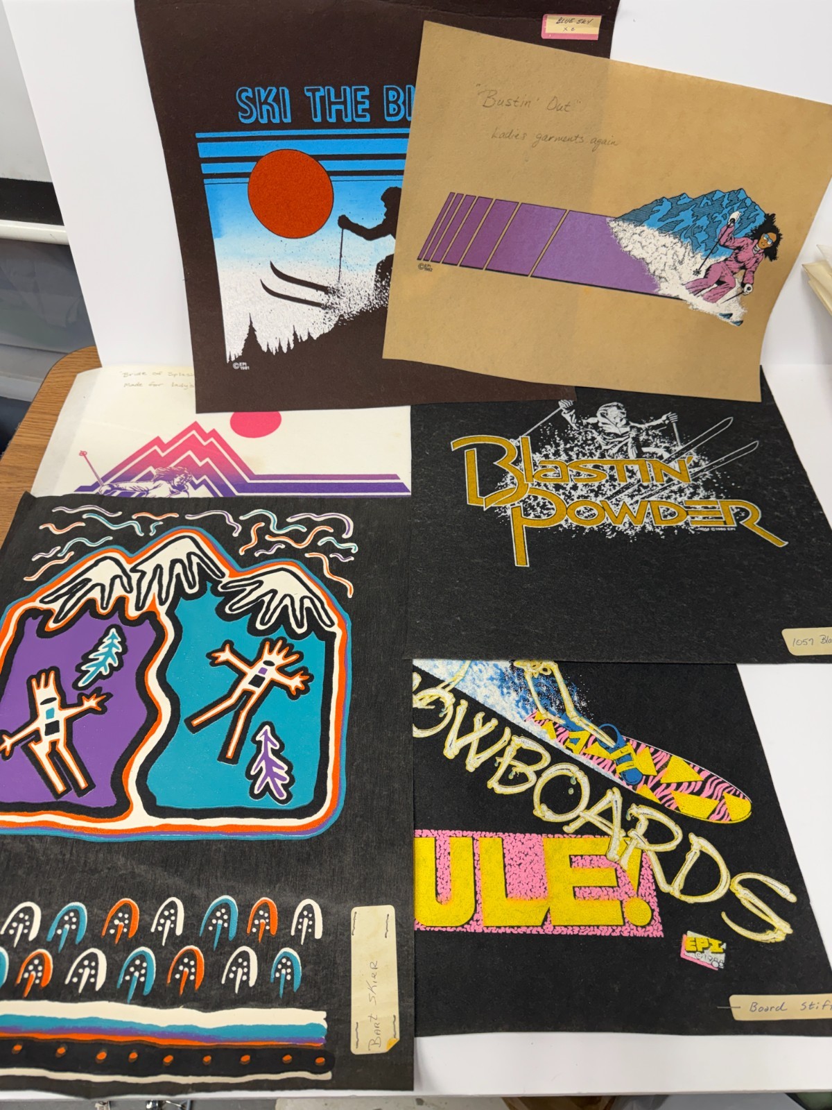 Vintage Test Proof Print Screen printing Graphic Tee Shirt 80-90s Ski Lot of 100 Vintage Test Proof Print Screen printing Graphic Tee Shirt 80-90s Ski Lot of 100