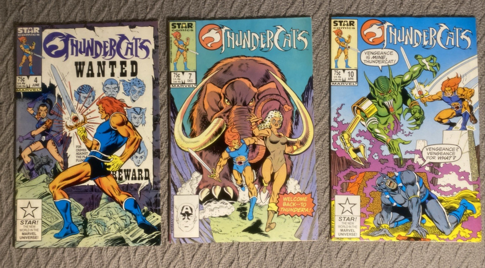 THUNDERCATS #4, 7, 10 comic lot (1986) Marvel Star Comics FINE THUNDERCATS #4, 7, 10 comic lot (1986) Marvel Star Comics FINE