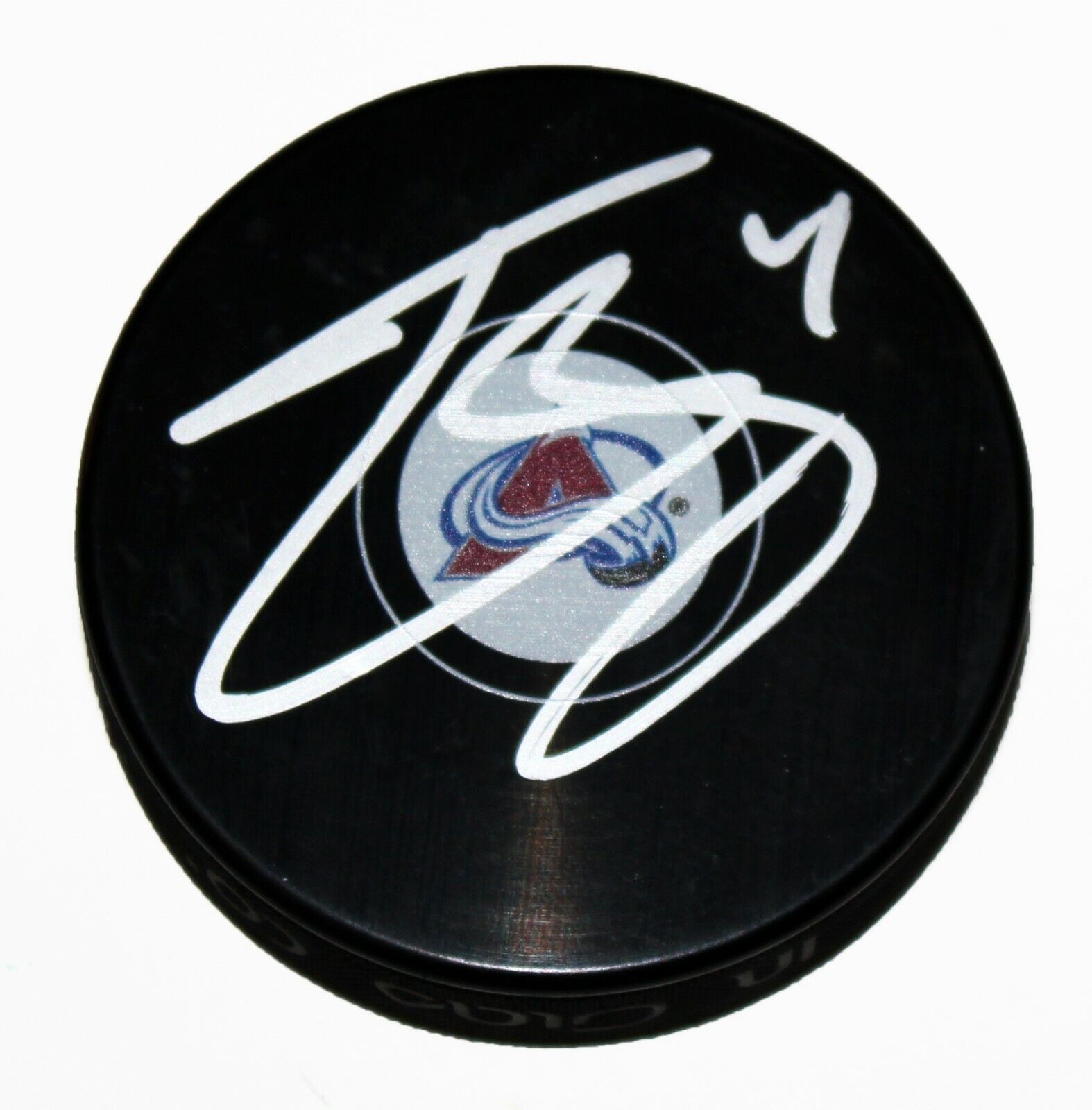 TYSON BARRIE SIGNED COLORADO AVALANCHE PUCK TORONTO MAPLE LEAFS AUTOGRAPHED COA
