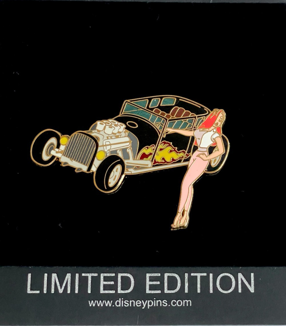 NEW 2007 LE100 Disney Pin Sexy Jessica Rabbit Hot Rod Classic Car Open Top Sedan