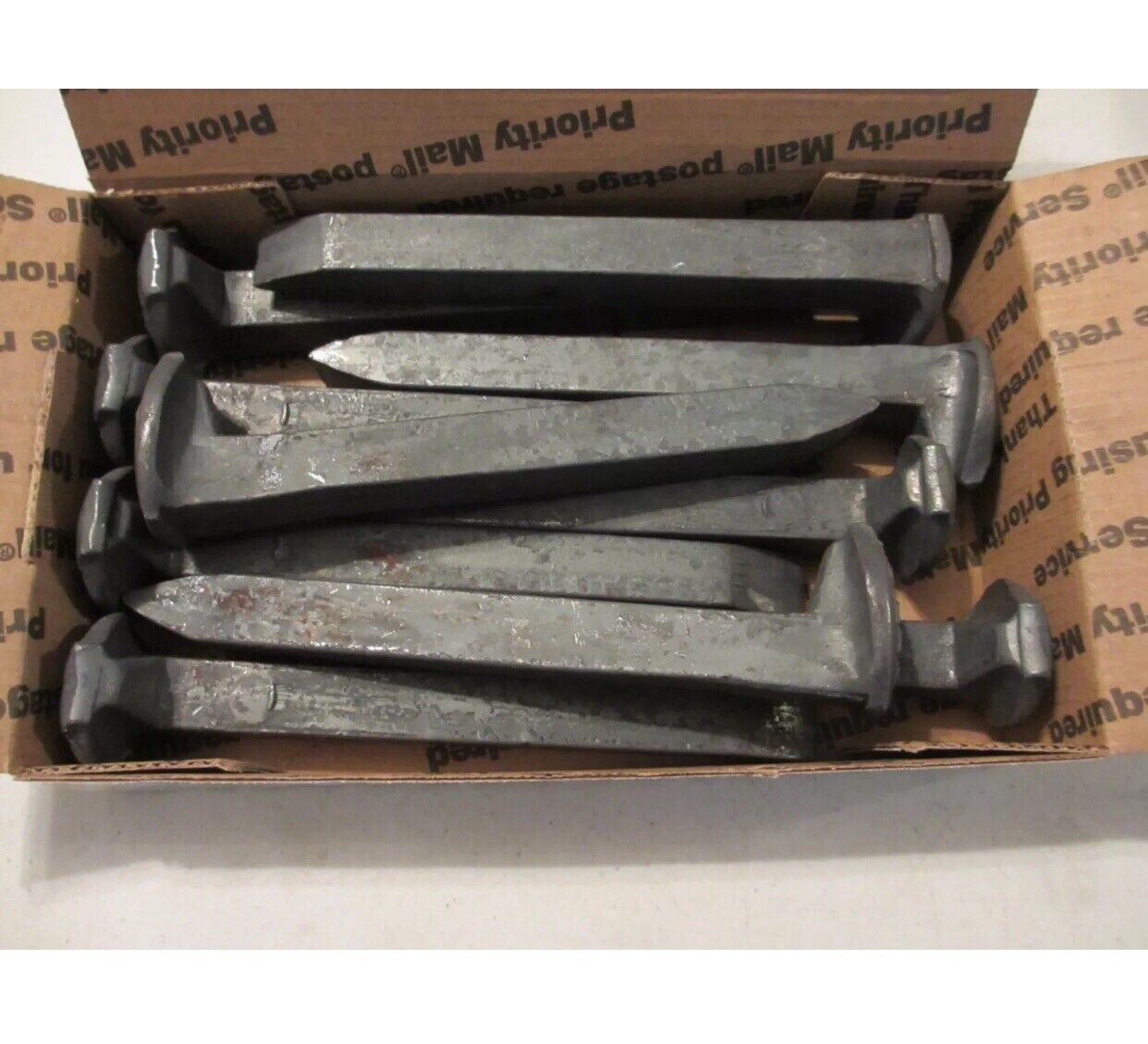 10 Railroad Spikes - Little Surface Rust - New - Never Used