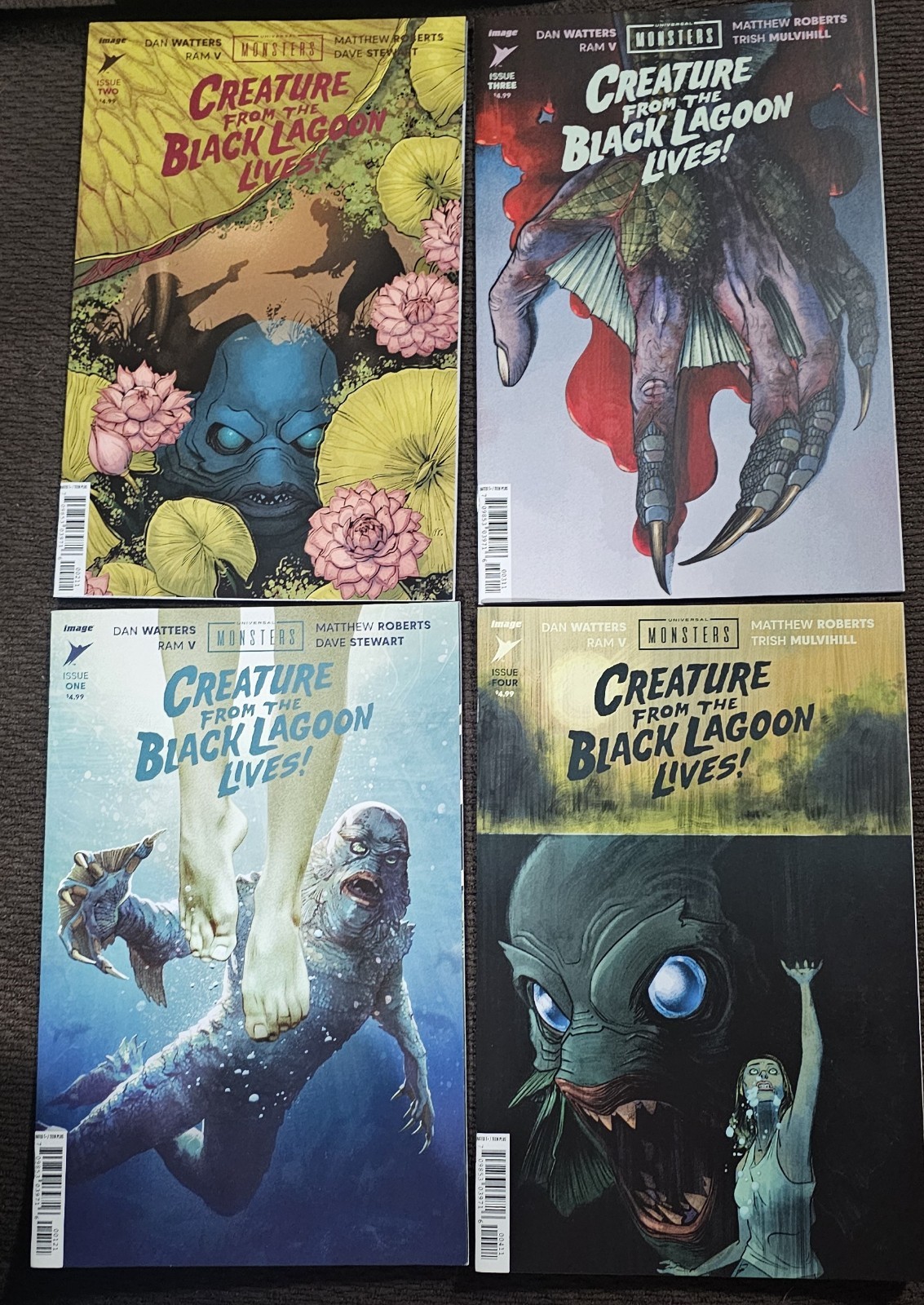 Universal Monsters Creature From The Black Lagoon Lives Comic Lot Of 4 #1 - #4 Universal Monsters Creature From The Black Lagoon Lives Comic Lot Of 4 #1 - #4