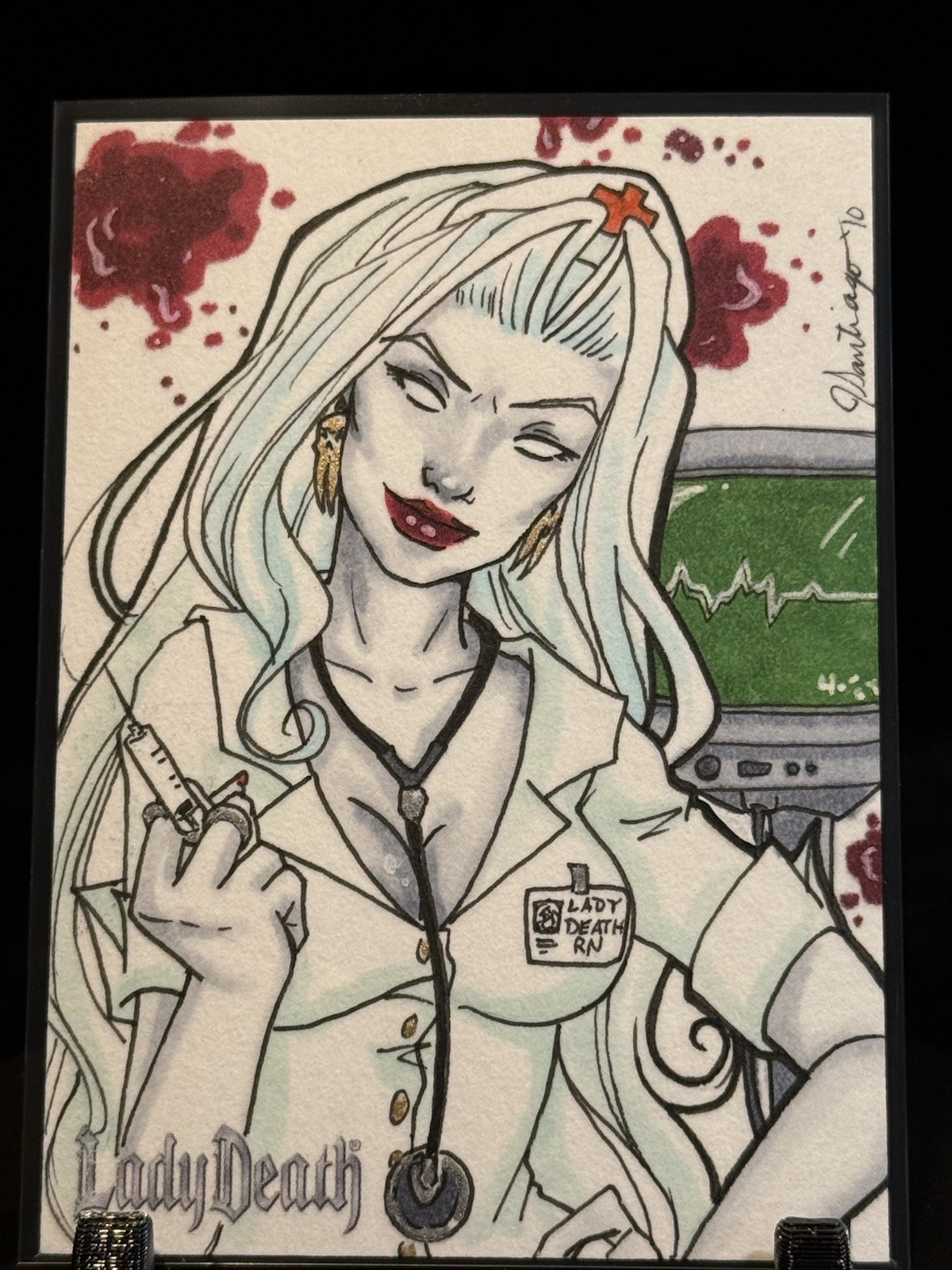 5FINITY Lady Death 2011 Artist Jackie Santiago Original Art Sketch Card 1/1 5FINITY Lady Death 2011 Artist Jackie Santiago Original Art Sketch Card 1/1