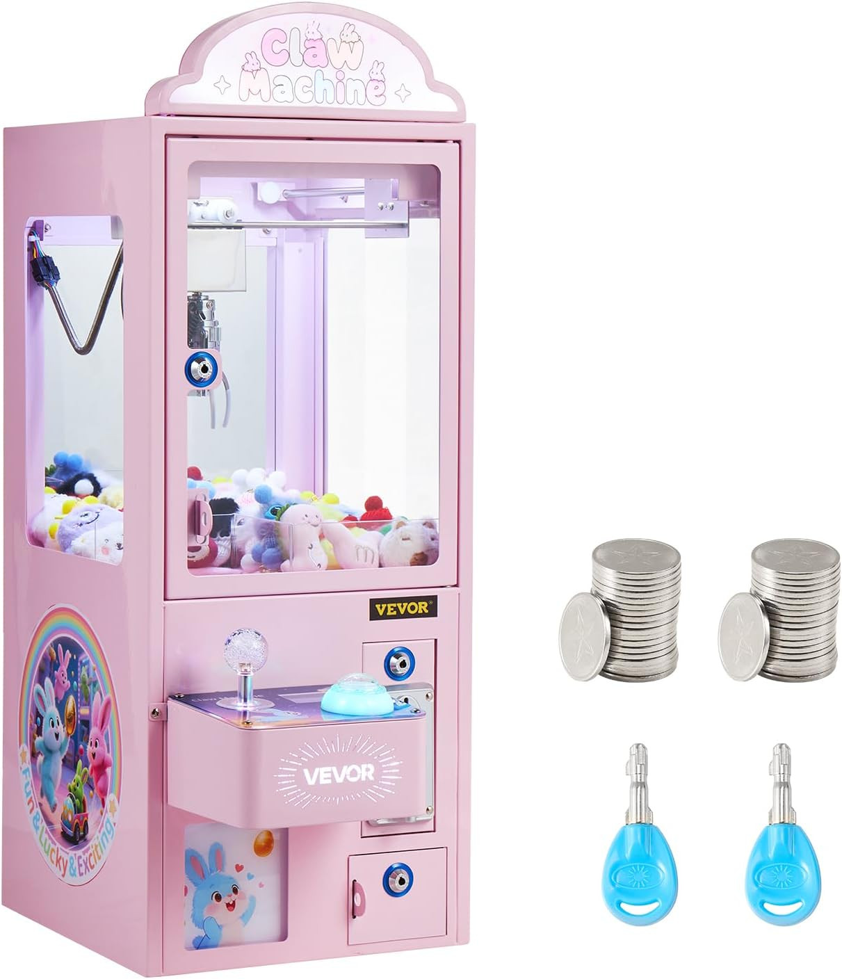 VEVOR Claw Crane Machine, Medium-Sized Arcade Game Machine with Light & Sound, A