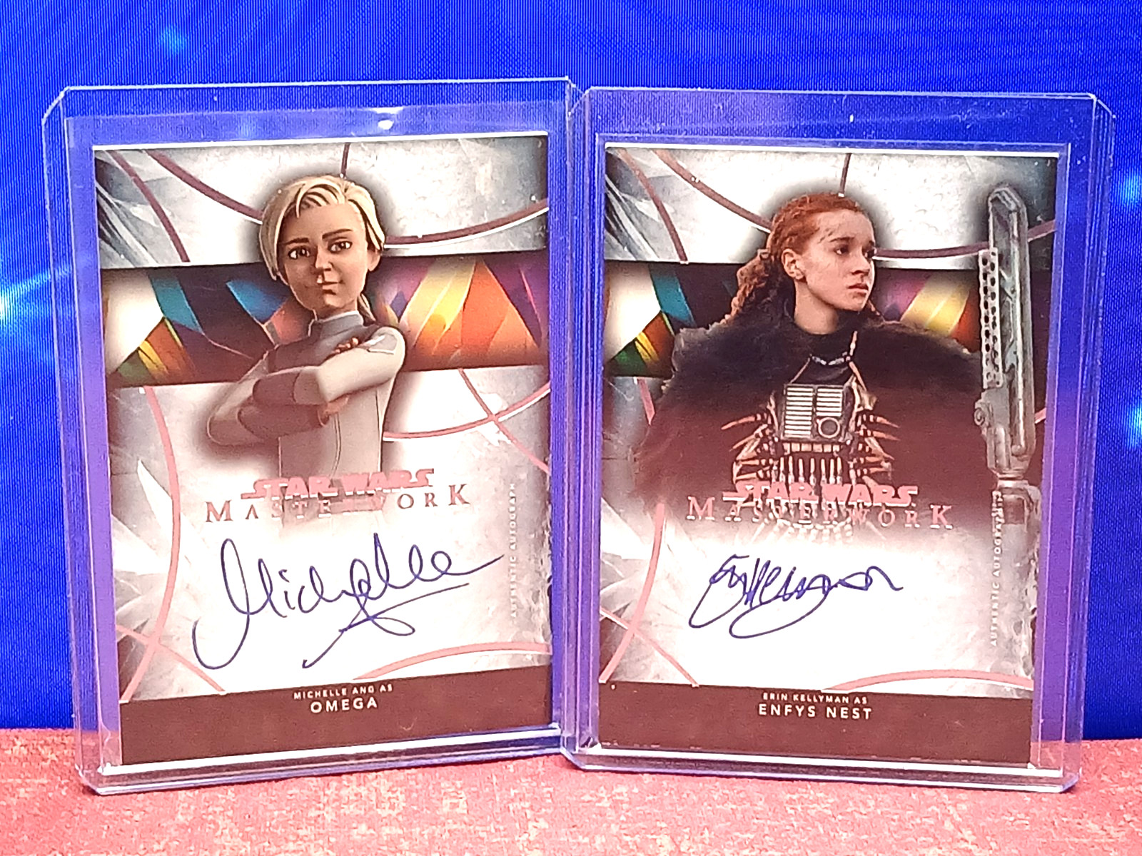 2024 Topps Star Wars Masterworks Enfys Nest Auto & Omega 2 Card Lot 2024 Topps Star Wars Masterworks Enfys Nest Auto & Omega 2 Card Lot