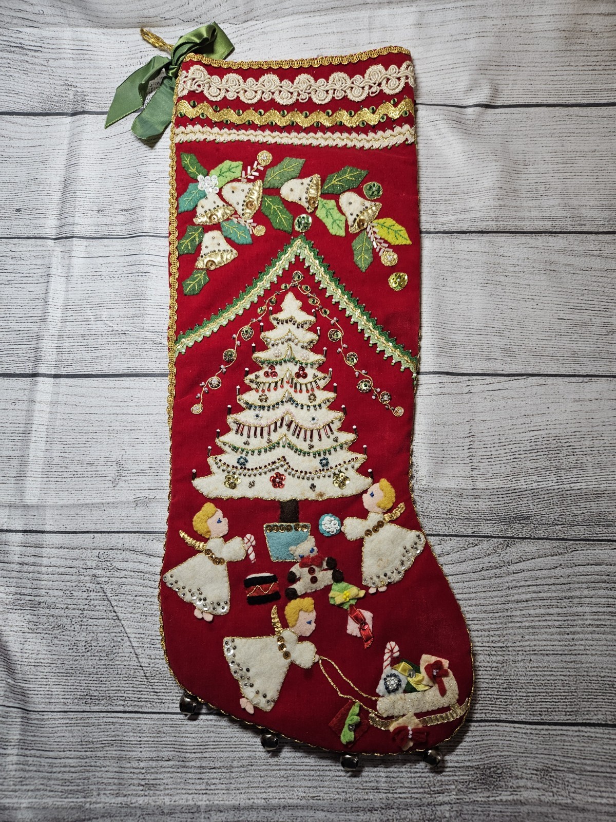 Vtg BUCILLA Felt Christmas Stocking-20\