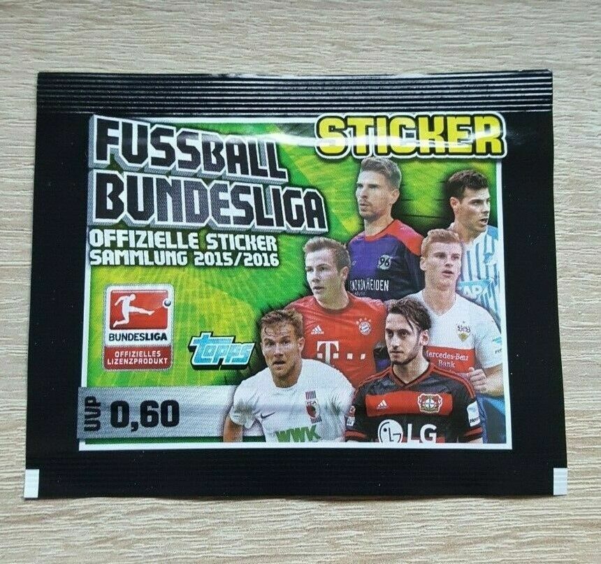 Topps 1 bag Bundesliga 2015 2016 bustina pocket packet pack over panini