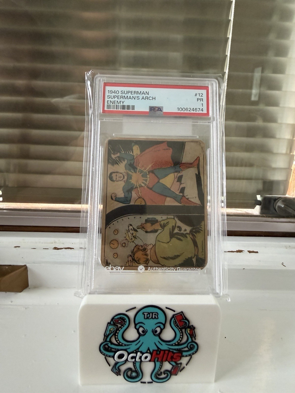 1940 Superman Gum R145 Lex Luthor Arch Enemy #12 RC 1st Appearance VG+ PSA 1 1940 Superman Gum R145 Lex Luthor Arch Enemy #12 RC 1st Appearance VG+ PSA 1
