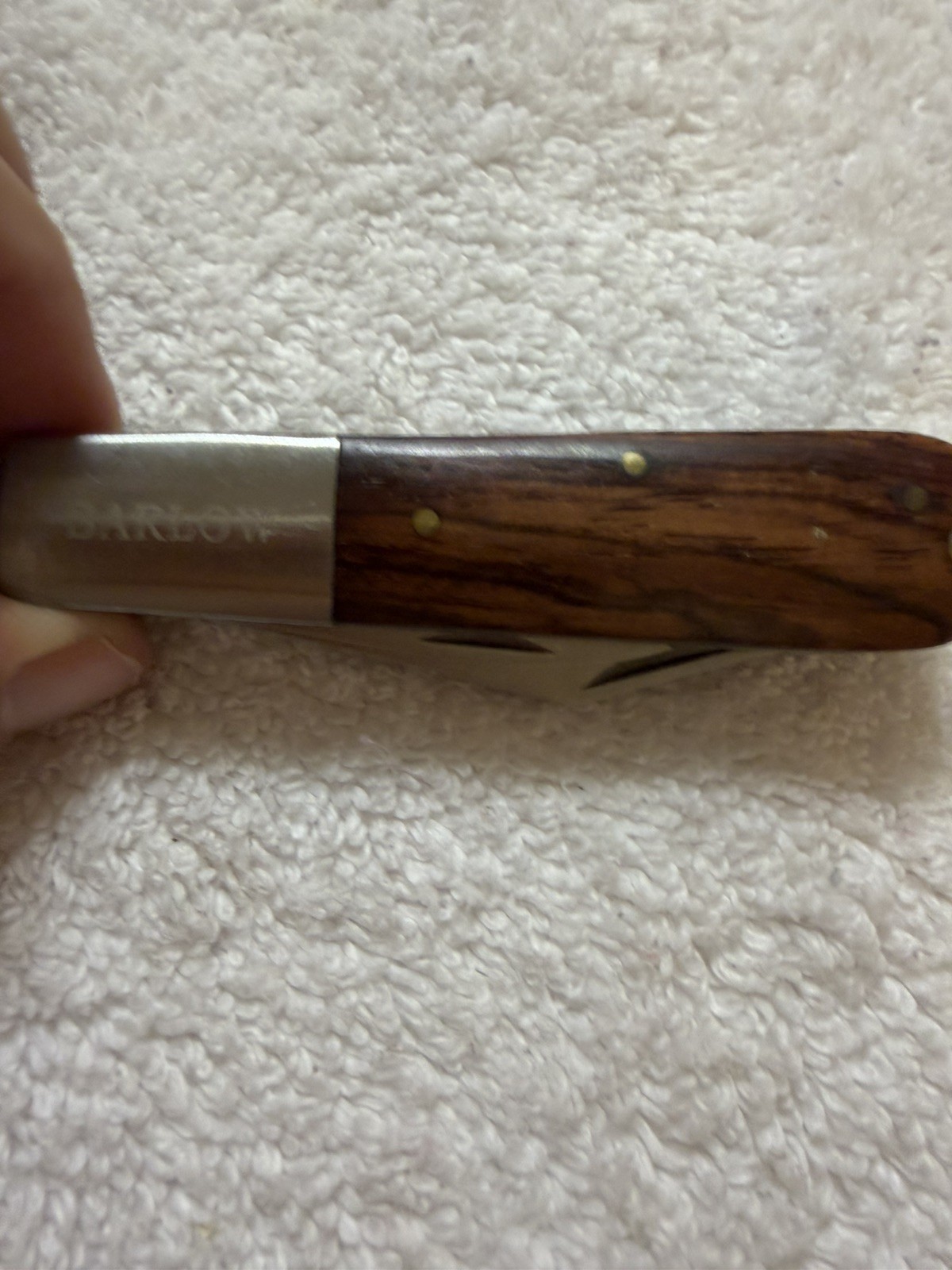 Barlow Vintage Retro Pocket Knife 2 Blades Sharp Stainless Steel Wood Handle