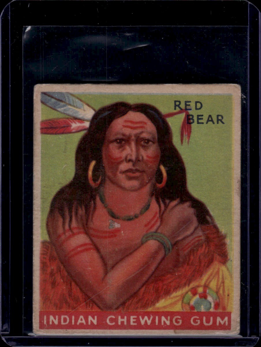 1933-40 Goudey Indian Gum (R73) Red Bear #100 1933-40 Goudey Indian Gum (R73) Red Bear #100