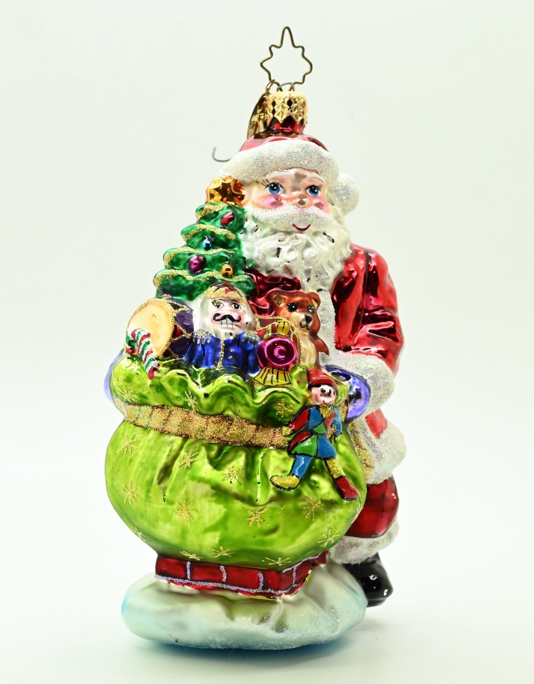 Christopher Radko SANTA DELUXE DELIVERY Glass Christmas Ornament 2001 Vintage Christopher Radko SANTA DELUXE DELIVERY Glass Christmas Ornament 2001 Vintage