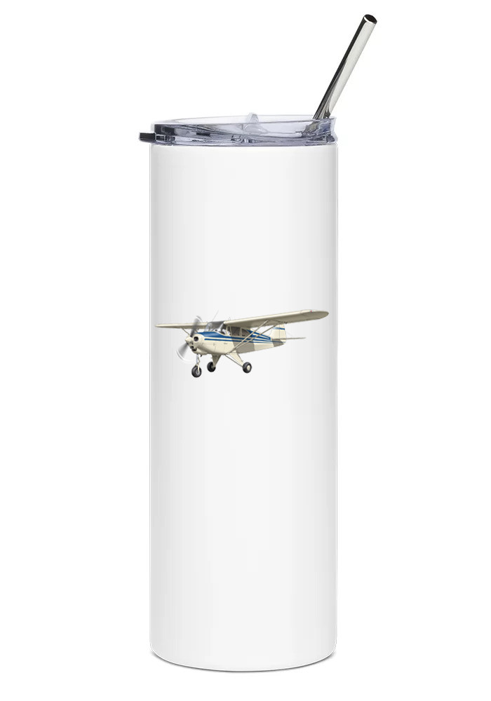 Piper Tri-Pacer Stainless Steel Water Tumbler with straw - 20oz. Piper Tri-Pacer Stainless Steel Water Tumbler with straw - 20oz.