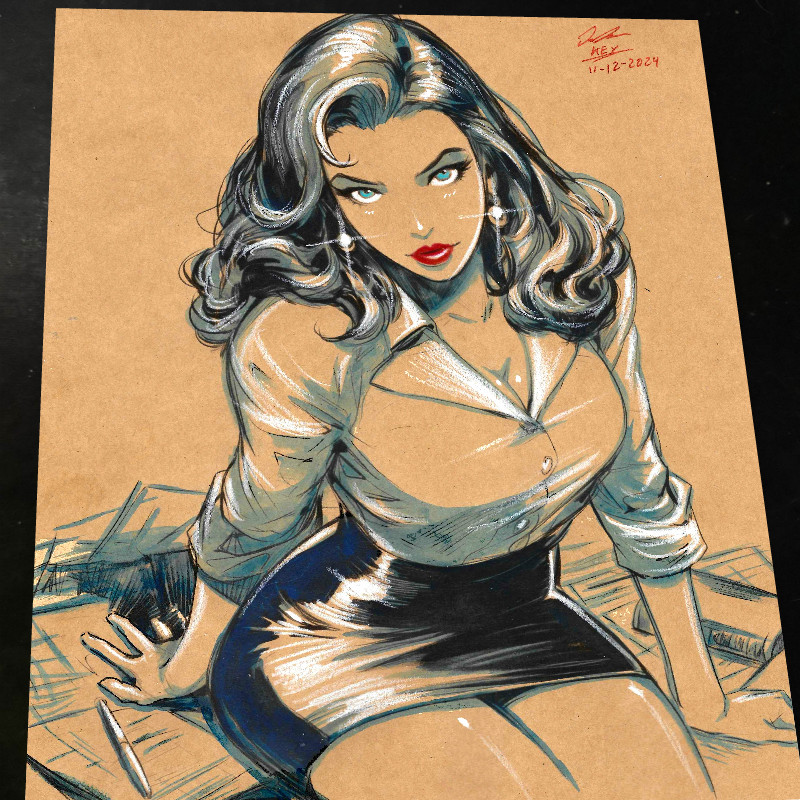 Lois Lane Art Print Signed 8.5x11 | Art by Keyeske Lois Lane Art Print Signed 8.5x11 | Art by Keyeske