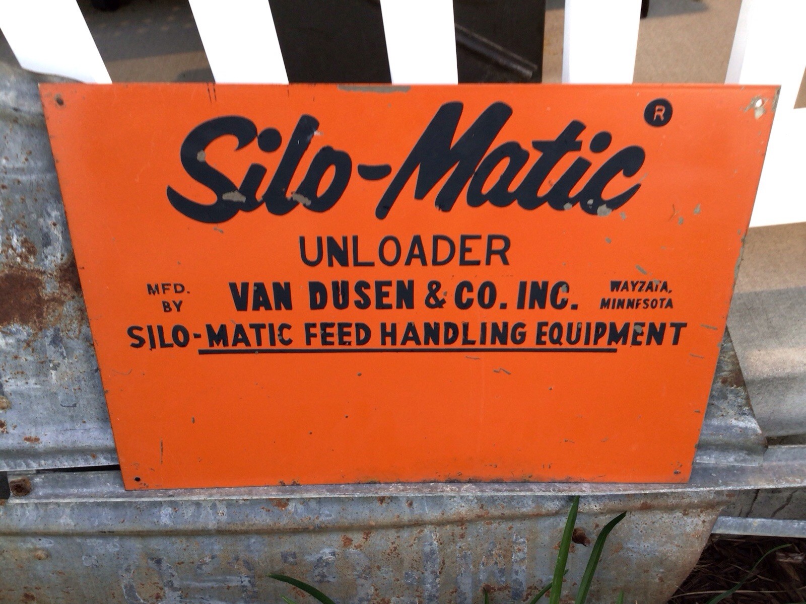 Vintage Original Double Sided Metal Silo Matic Ag Dealer Sign Wayzata Minnesota Vintage Original Double Sided Metal Silo Matic Ag Dealer Sign Wayzata Minnesota