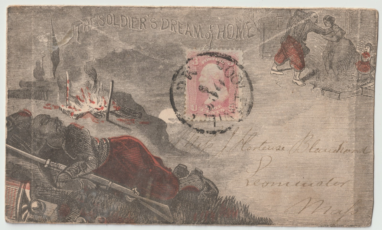 Civil War Patriotic Cover Soldier’s Dream of Home Poolesville MD Oct 9 1861