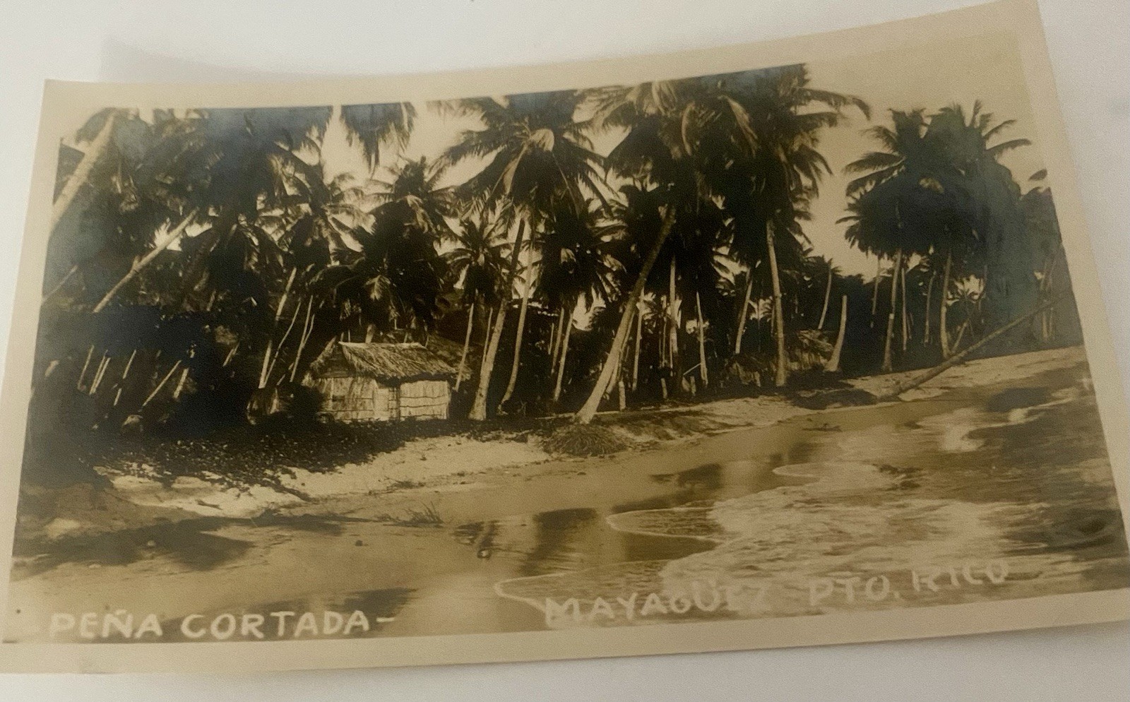 Antique Postcard RPPC Pena Cortada Mayaguez Puerto Rico Beach Hut Native Rare Antique Postcard RPPC Pena Cortada Mayaguez Puerto Rico Beach Hut Native Rare