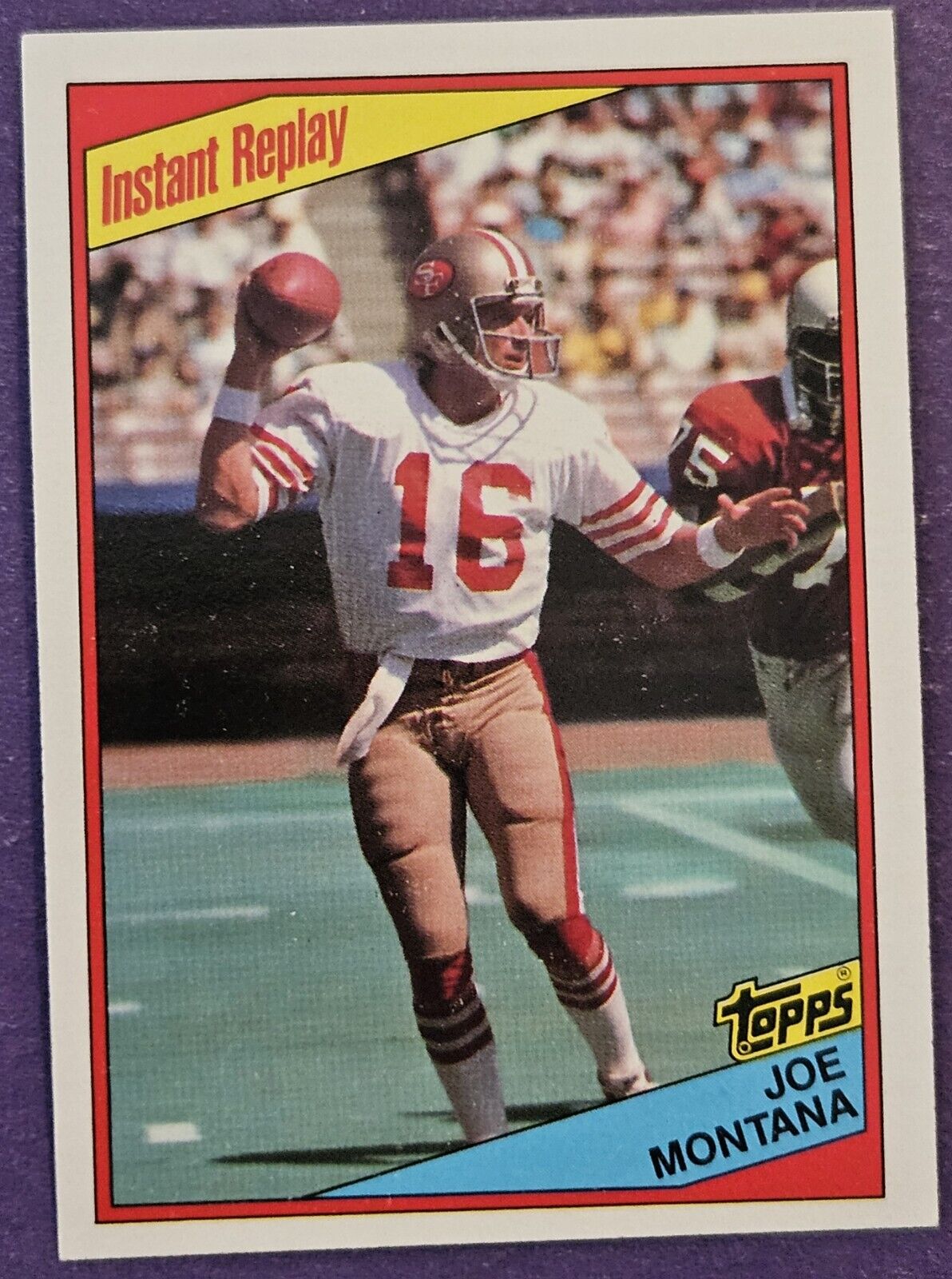 1984 Topps #359 Joe Montana Instant Replay Football card San Francisco 49ers HOF