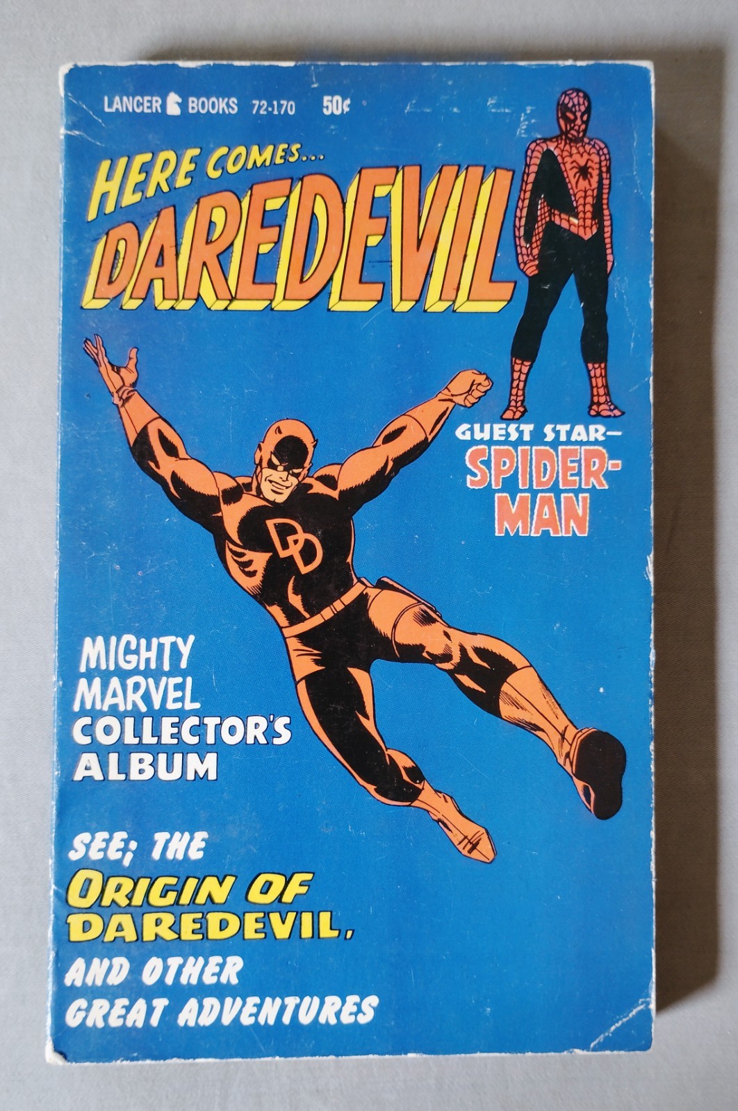 DAREDEVIL, MARVEL COLLECTOR'S ALBUM, LANCER, PAPERBACK, PB, FINE, 1966 DAREDEVIL, MARVEL COLLECTOR'S ALBUM, LANCER, PAPERBACK, PB, FINE, 1966