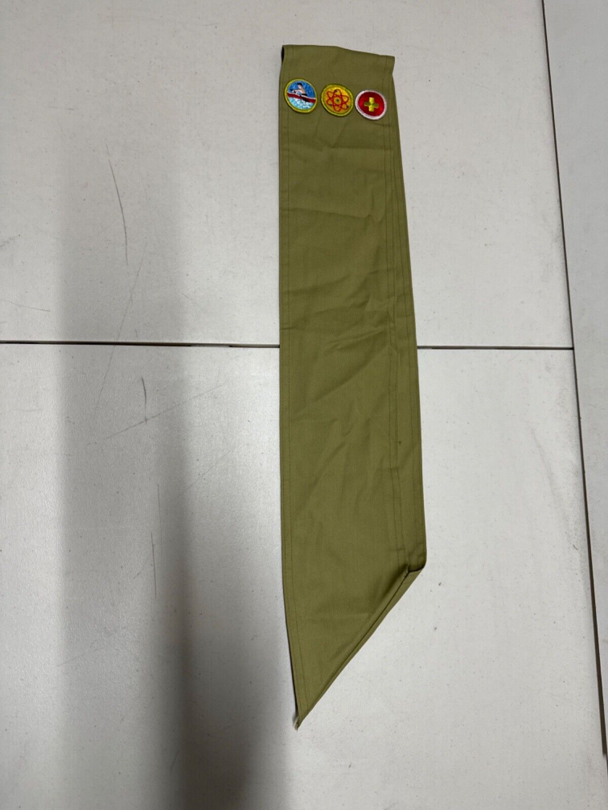 vintage boy scout sash with 4 patches bsa