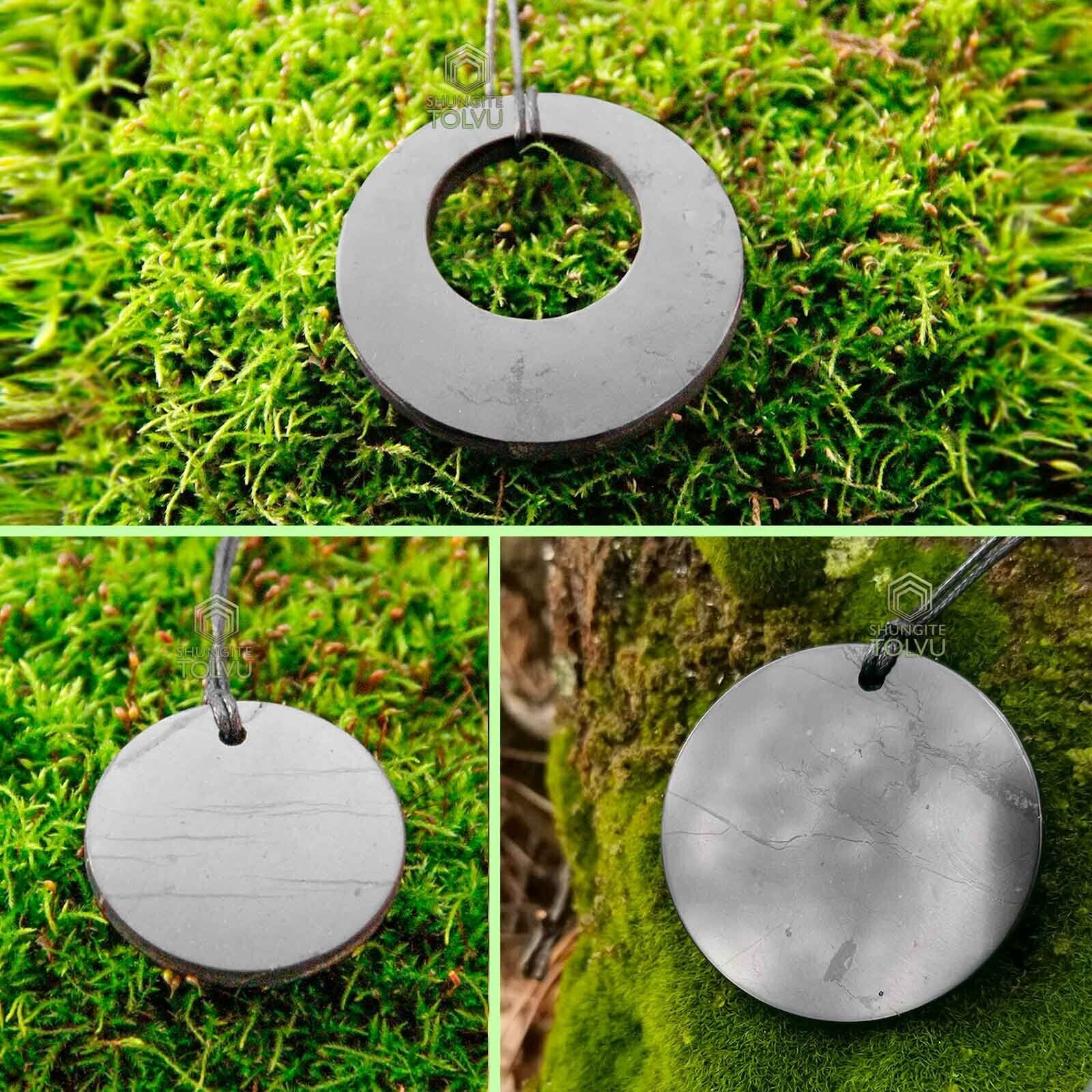 3x Set Shungite pendants - 3 Pieces - Authentic Shungite stone necklace, Tolvu