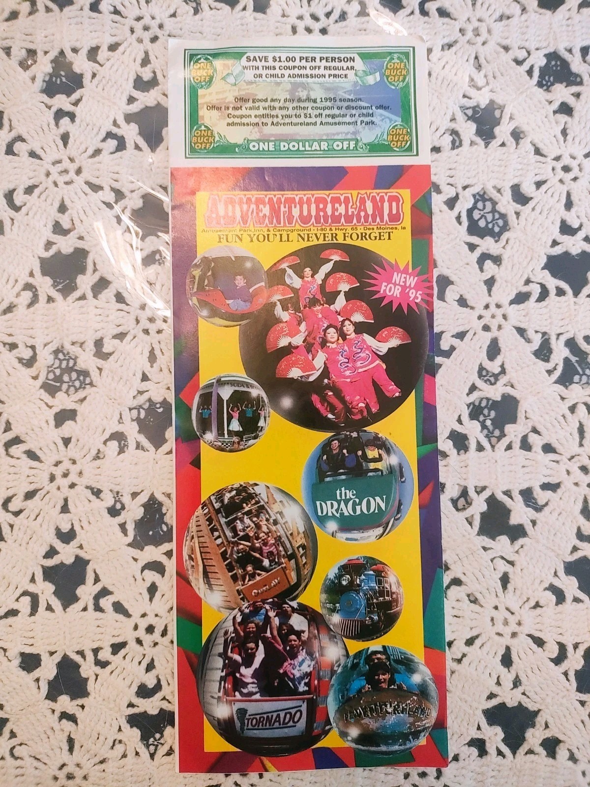 Vintage Amusement Park Brochure Adventureland Des Moines Iowa 1995 Vintage Amusement Park Brochure Adventureland Des Moines Iowa 1995