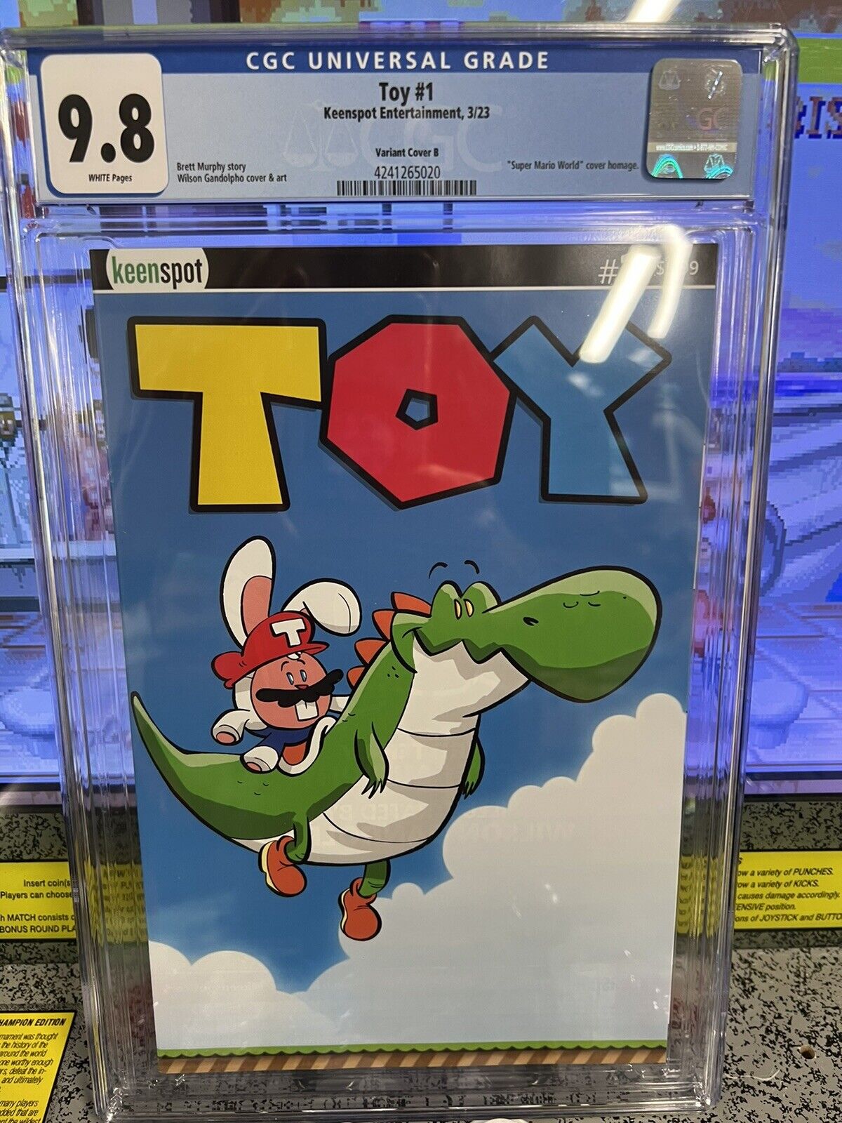 2023 Keenspot Toy #1 CGC 9.8 Super Mario World Yoshi Homage Cover Only 1250