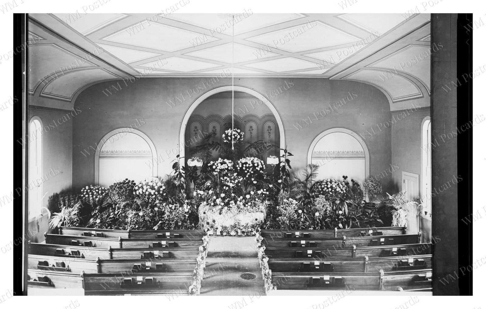 Natick Massachusetts 1899 Eliot Unitarian Church Funeral Standard Postcard Natick Massachusetts 1899 Eliot Unitarian Church Funeral Standard Postcard