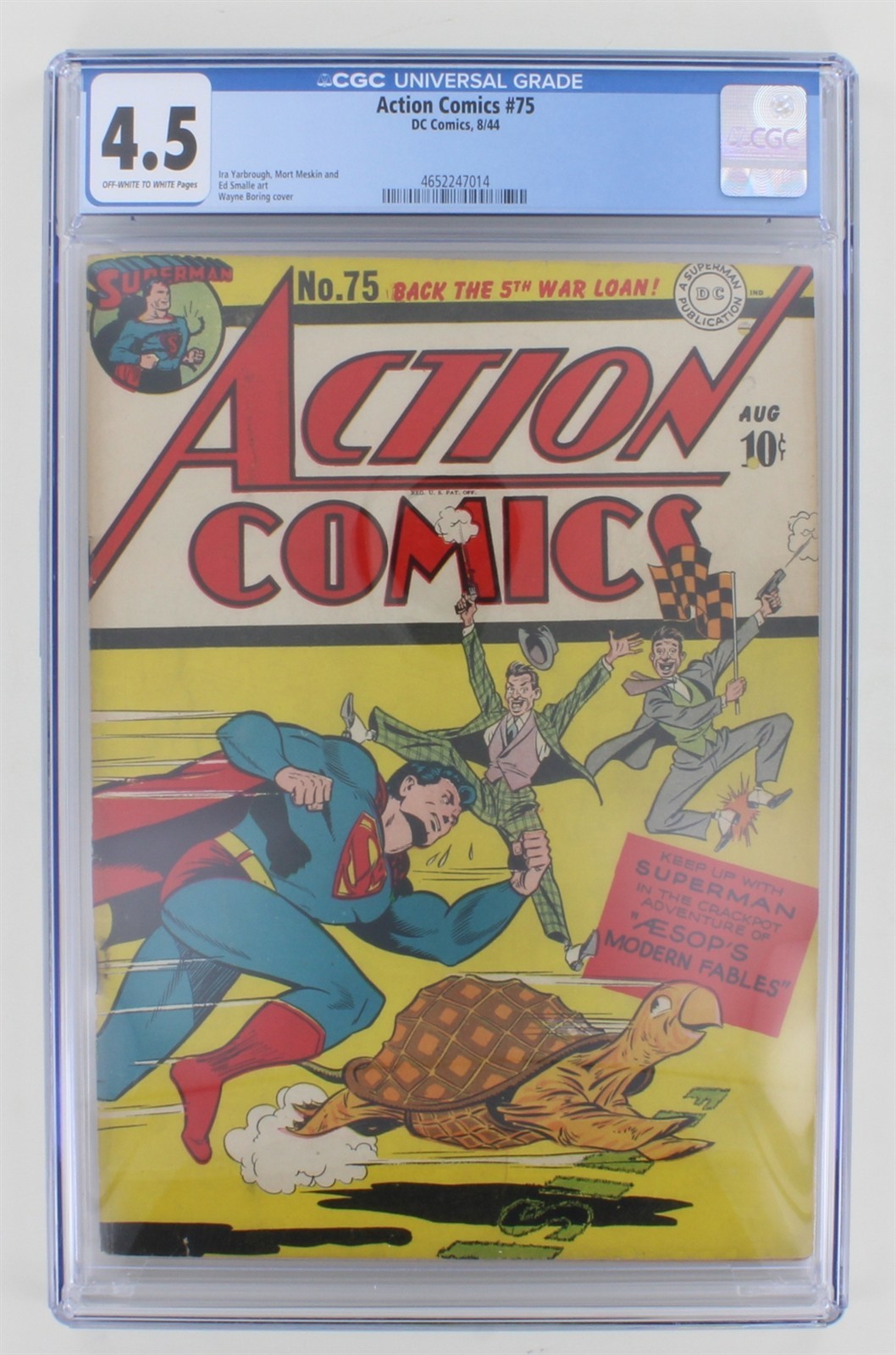 Action Comics #75 Superman CGC 4.5 DC Comics 1944 Wayne Boring Cover Action Comics #75 Superman CGC 4.5 DC Comics 1944 Wayne Boring Cover