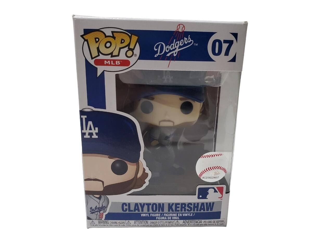 Funko Pop Clayton Kershaw #07 Figurine MLB Gray Away Jersey Dodgers 5109