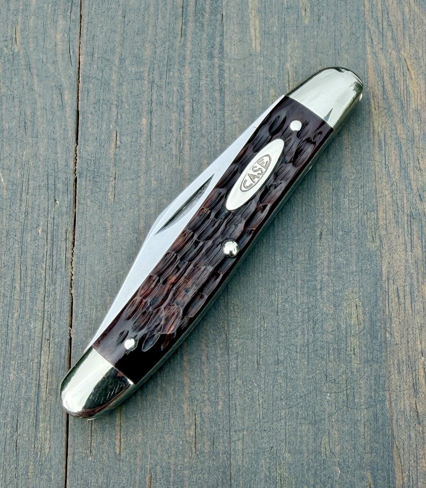 Case XX 06244 Red Bone Near Mint Half Stockman Knife 1940-1964 Vintage 1940-64 Case XX 06244 Red Bone Near Mint Half Stockman Knife 1940-1964 Vintage 1940-64