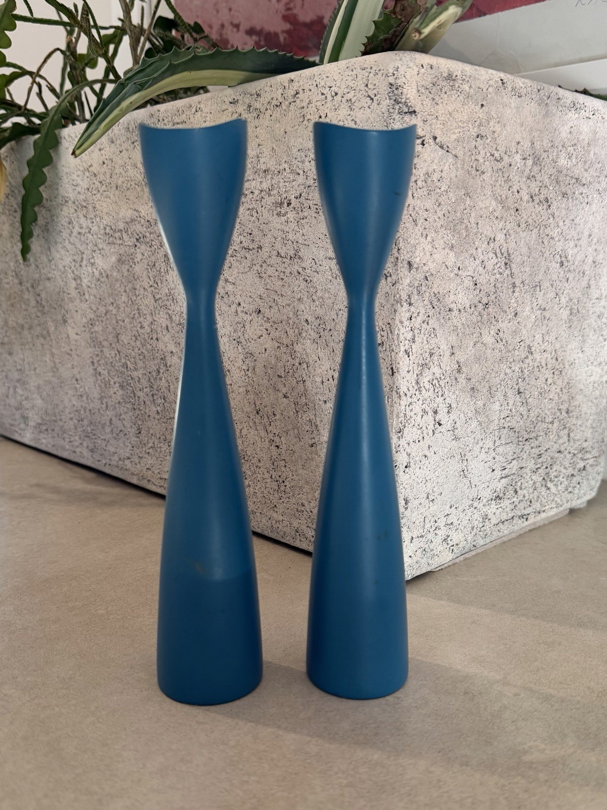 Mid Century Danish Tulip  Candlesticks
