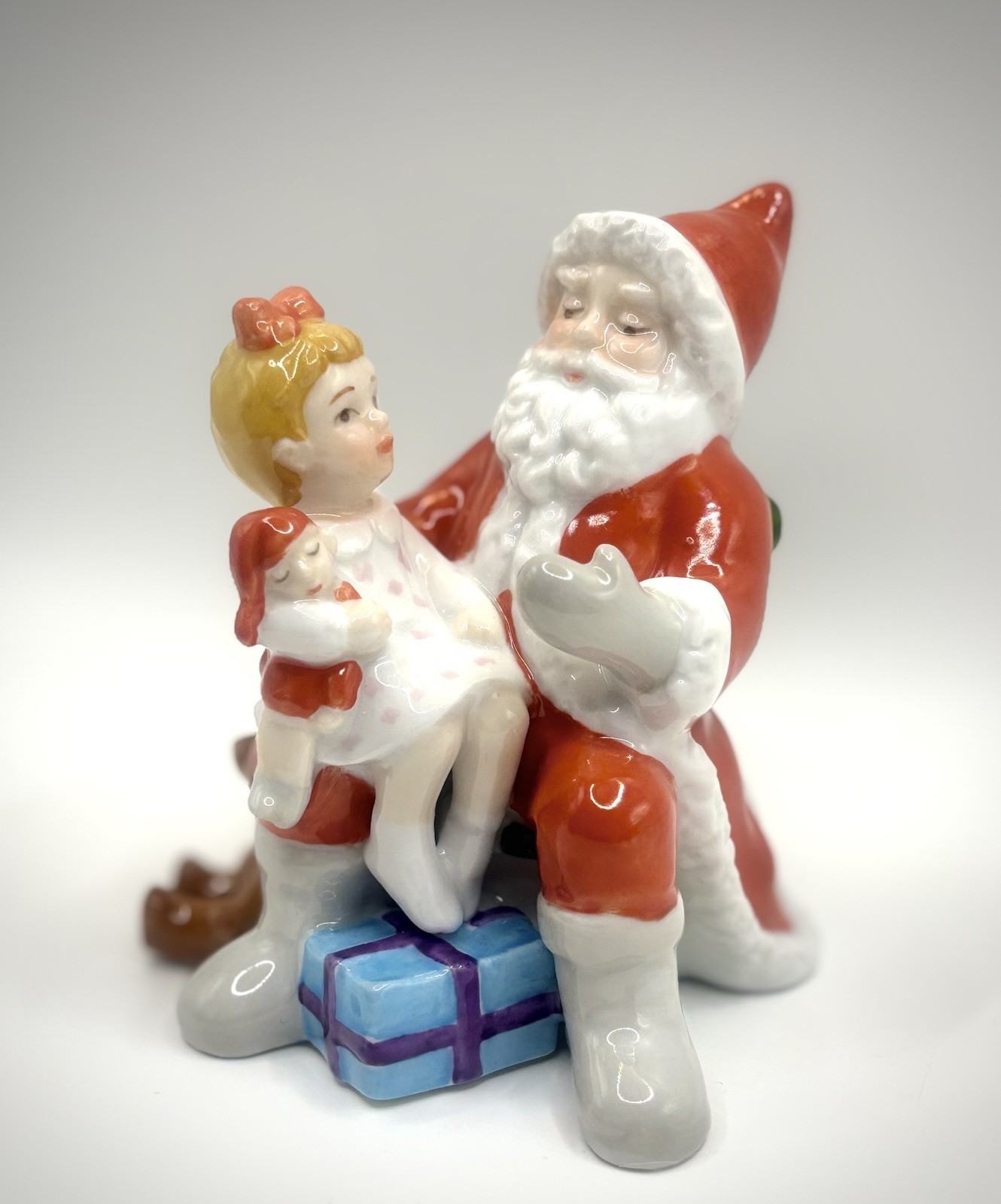 Royal Copenhagen Annual Santa 2011 Limited Edition “Hard At Work” Figurine & BOX