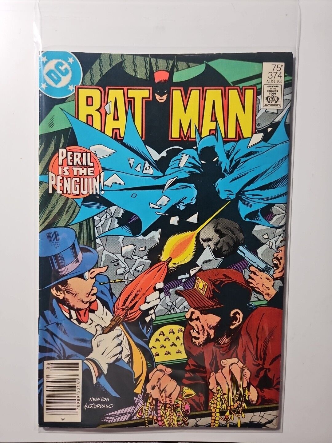 Batman (Peril Is The Penguin) #374 Comic (DC, 1984) Vintage Good Condition 