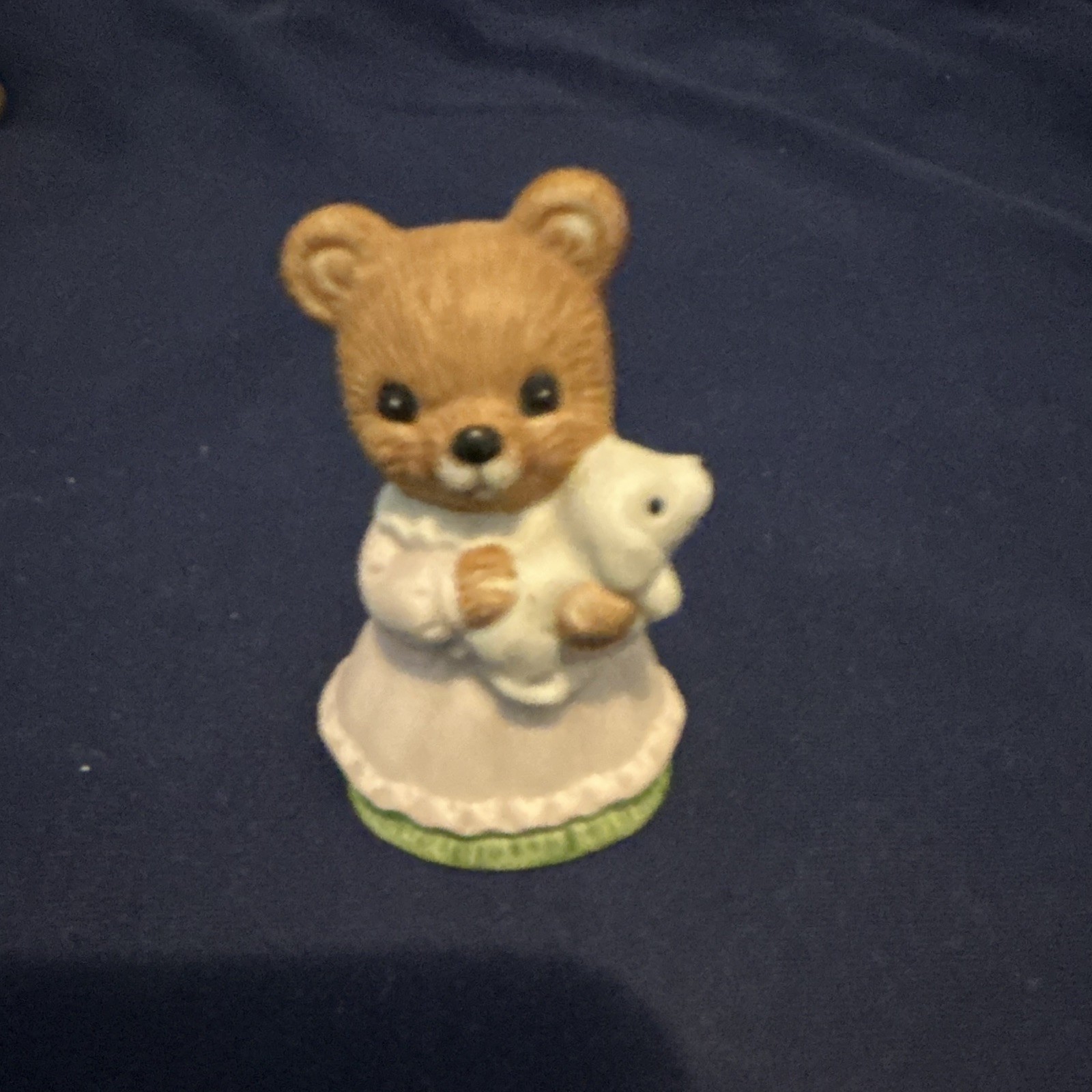 Vintage Homco Porcelain Bear Figurine Holding A White Puppy Vintage Homco Porcelain Bear Figurine Holding A White Puppy