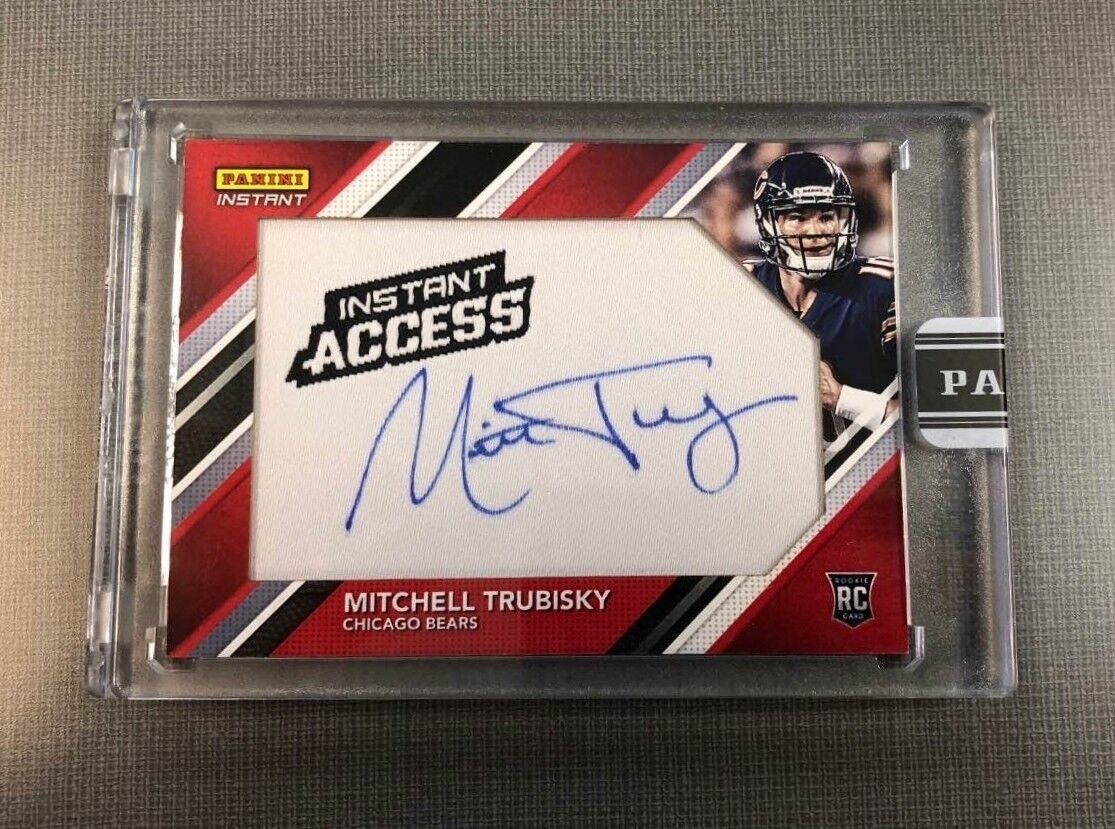 Mitchell Trubisky 2017 Panini Instant Access NFL Rookie Autograph Patches 2/10