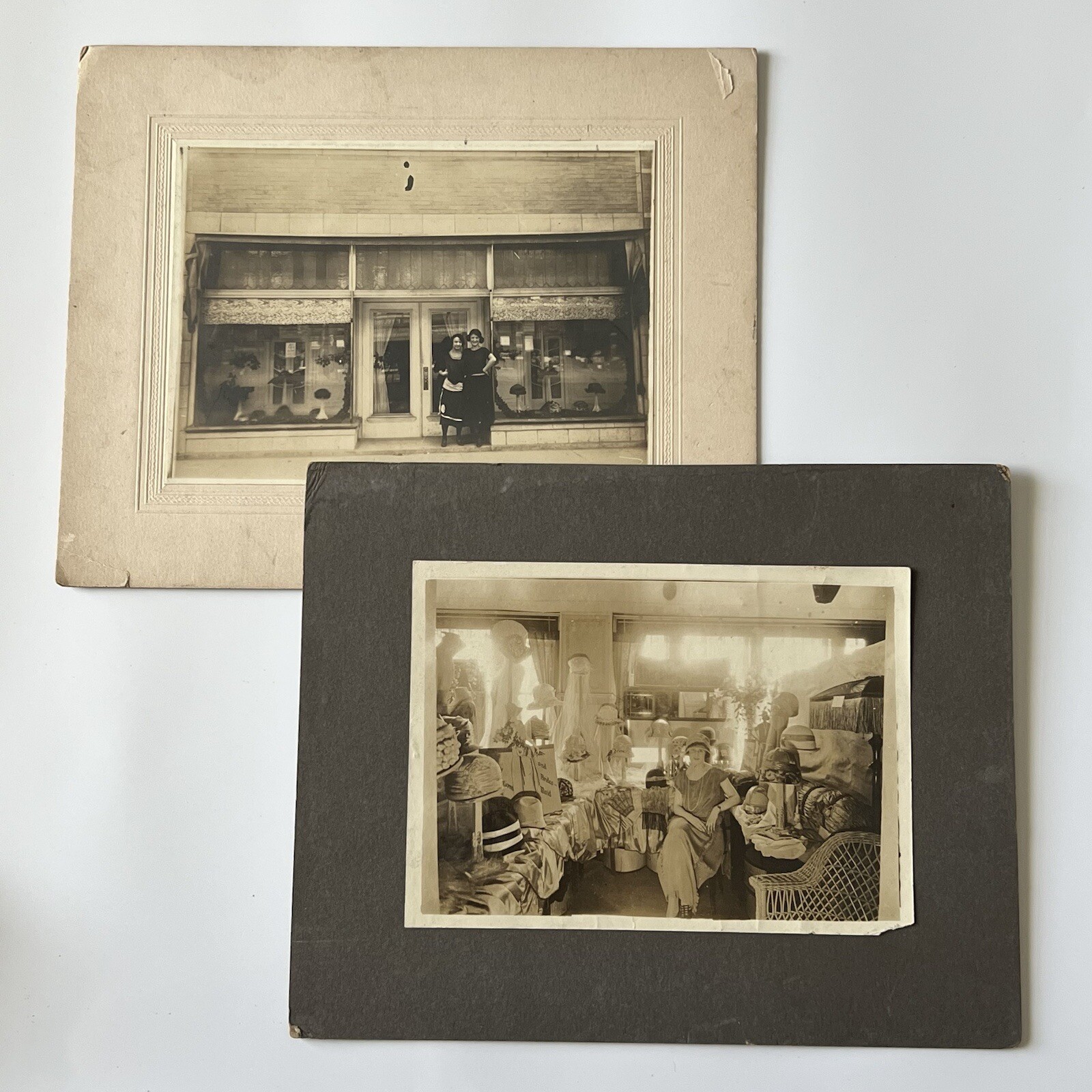 Antique Cabinet Card Photograph Beautiful Woman Hat Store Street New York NY Antique Cabinet Card Photograph Beautiful Woman Hat Store Street New York NY