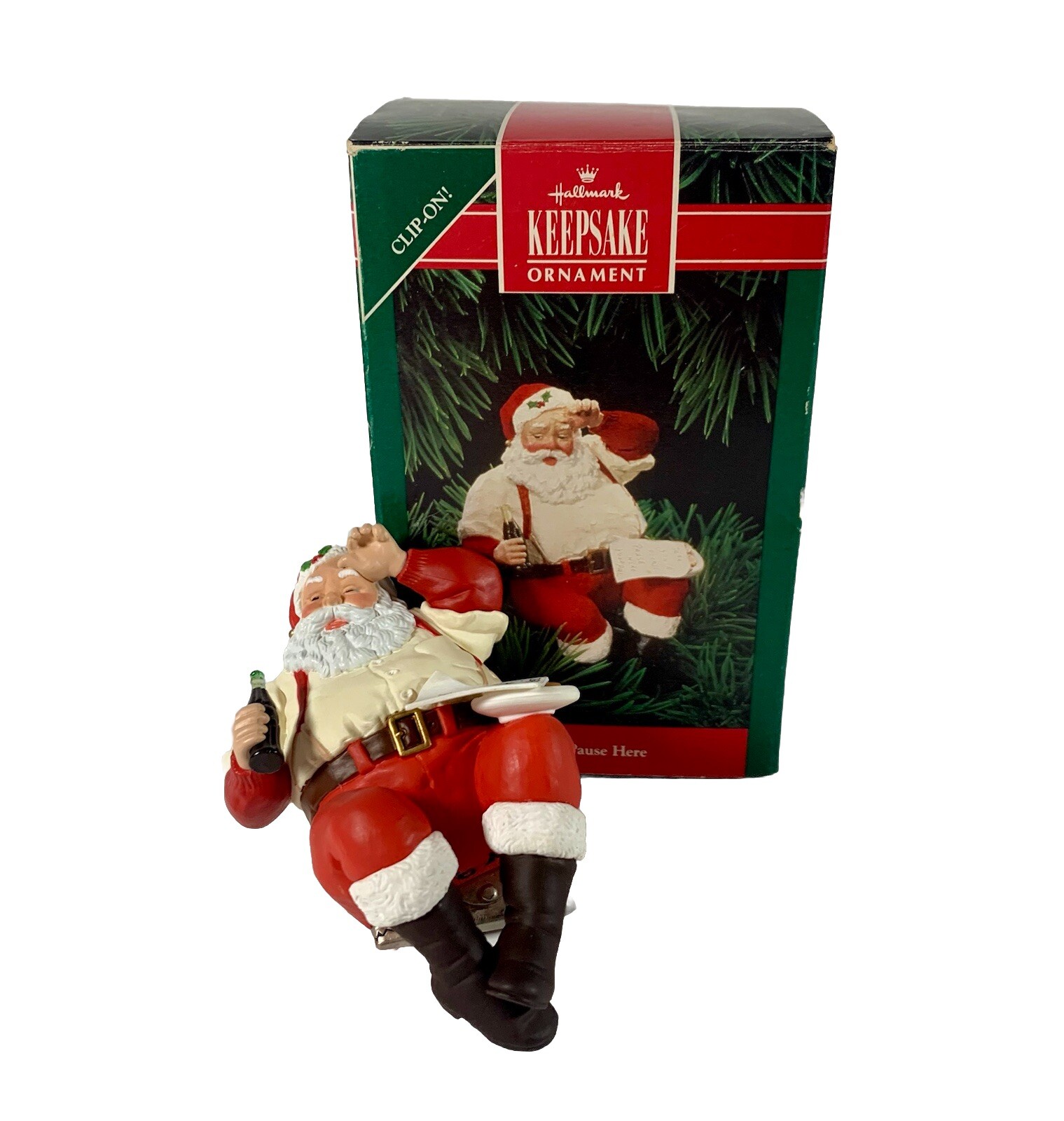 VTG Hallmark Keepsake 92 Coca-Cola Santa Christmas Ornament Clip-on Please READ VTG Hallmark Keepsake 92 Coca-Cola Santa Christmas Ornament Clip-on Please READ