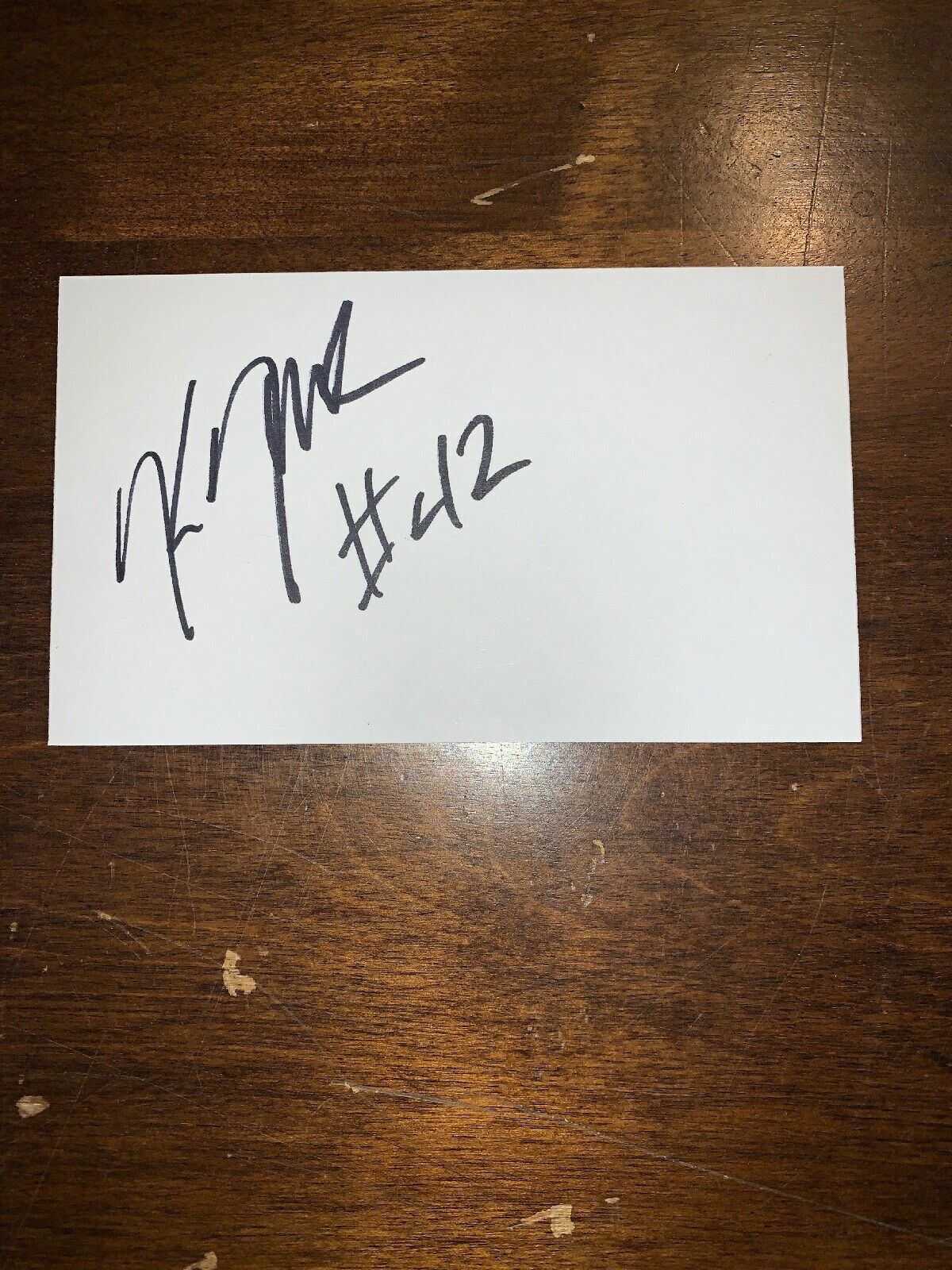 KEVIN MITCHELL - FOOTBALL - AUTOGRAPH SIGNED - INDEX CARD -AUTHENTIC -C1705