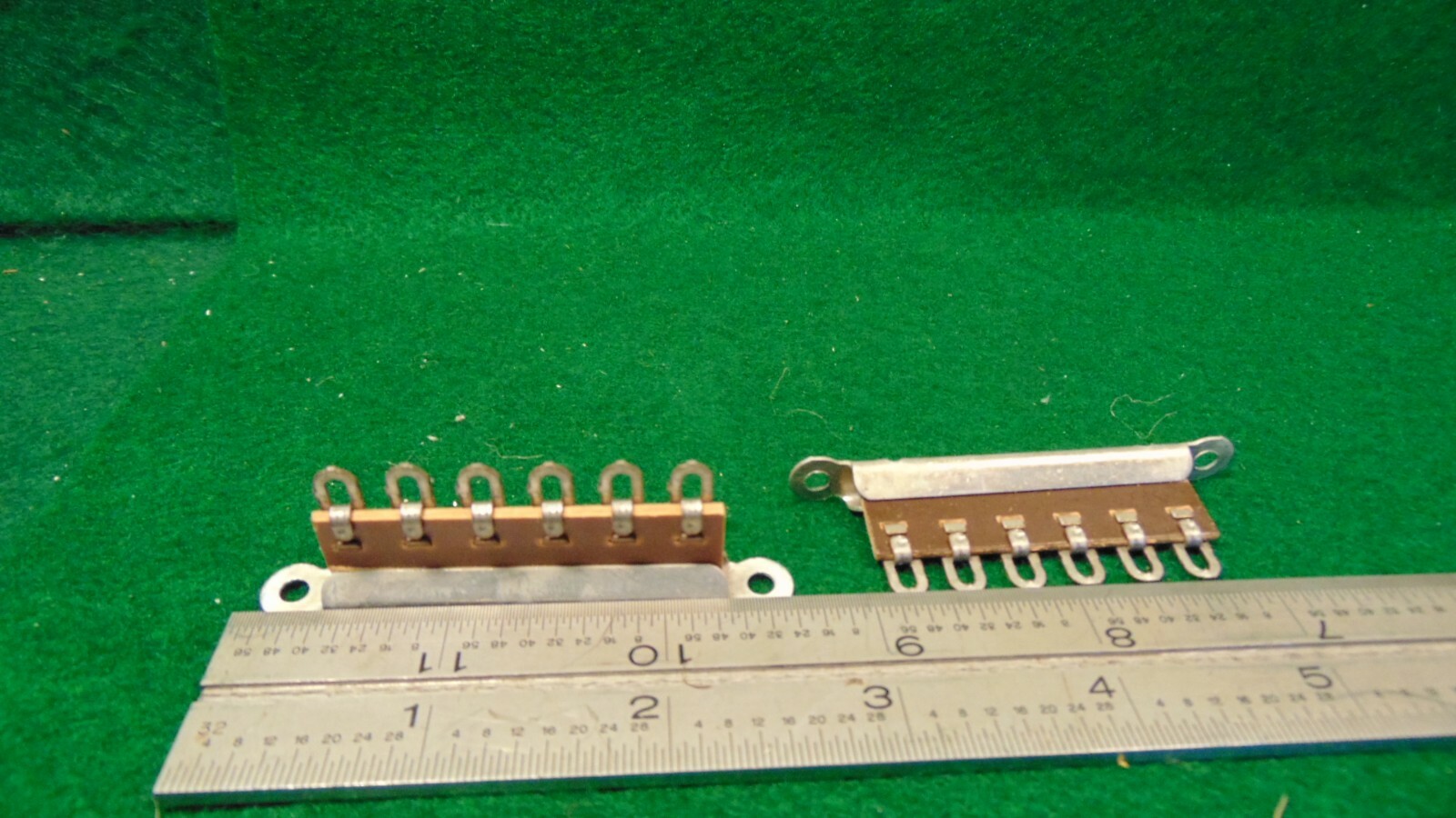 (2) 6 Position Heavy Duty Phenolic Terminal Strip Tie Point 2 Hole Mount NOS (2) 6 Position Heavy Duty Phenolic Terminal Strip Tie Point 2 Hole Mount NOS