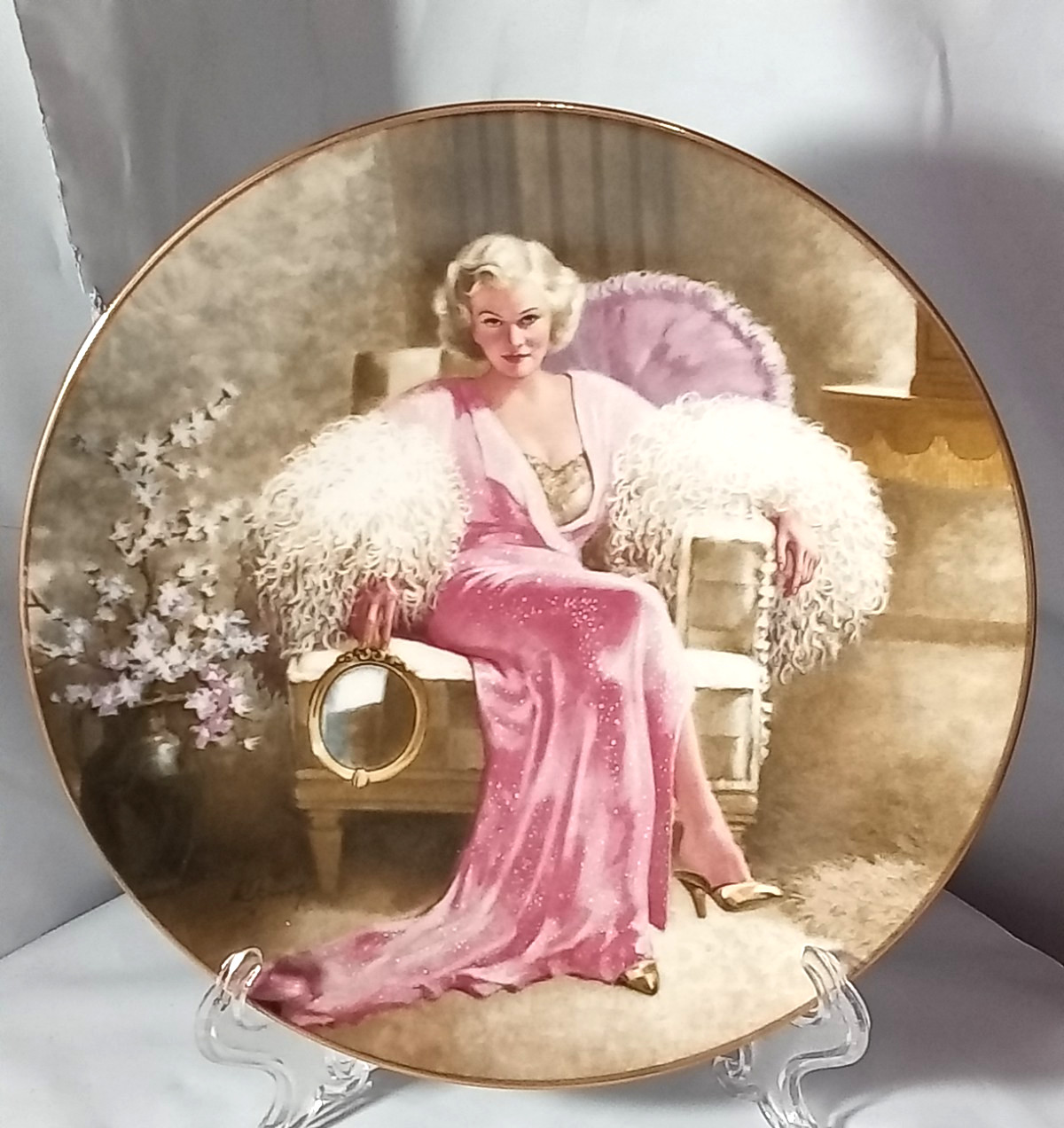 W S GEORGE COLLECTOR PLATE JEAN HARLOW-DINER AT EIGHT W S GEORGE COLLECTOR PLATE JEAN HARLOW-DINER AT EIGHT