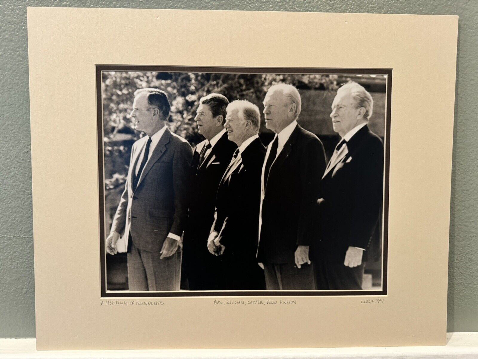 U.S. Presidents Photograph 16x20 - Hand Printed - Sepia Toned - 5 Presidents