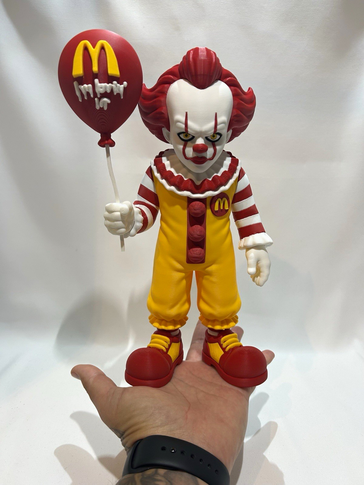 McDonald\'s Ronald McDonald Pennywise Clown Figure w/ Red McDonald\'s Balloon