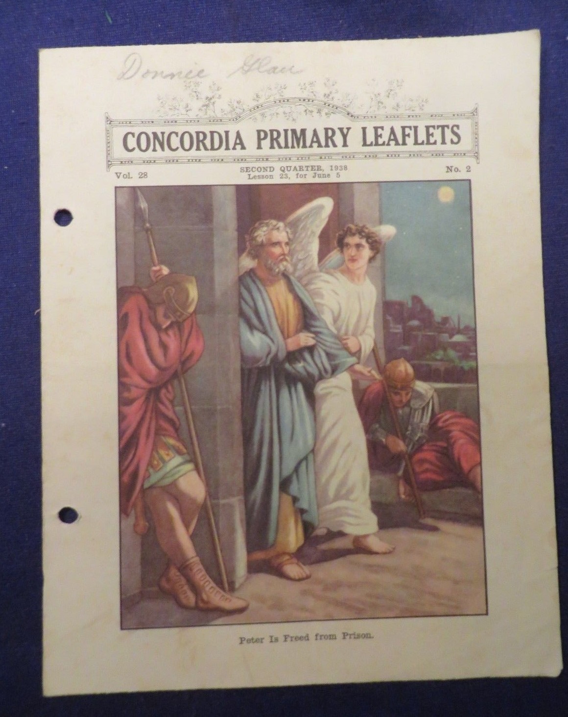 1938 CONCORDIA PRIMARY LEAFLETS Vol 28 No 2 Lesson 23 CONCORDIA PUBLISHING HOUSE 1938 CONCORDIA PRIMARY LEAFLETS Vol 28 No 2 Lesson 23 CONCORDIA PUBLISHING HOUSE