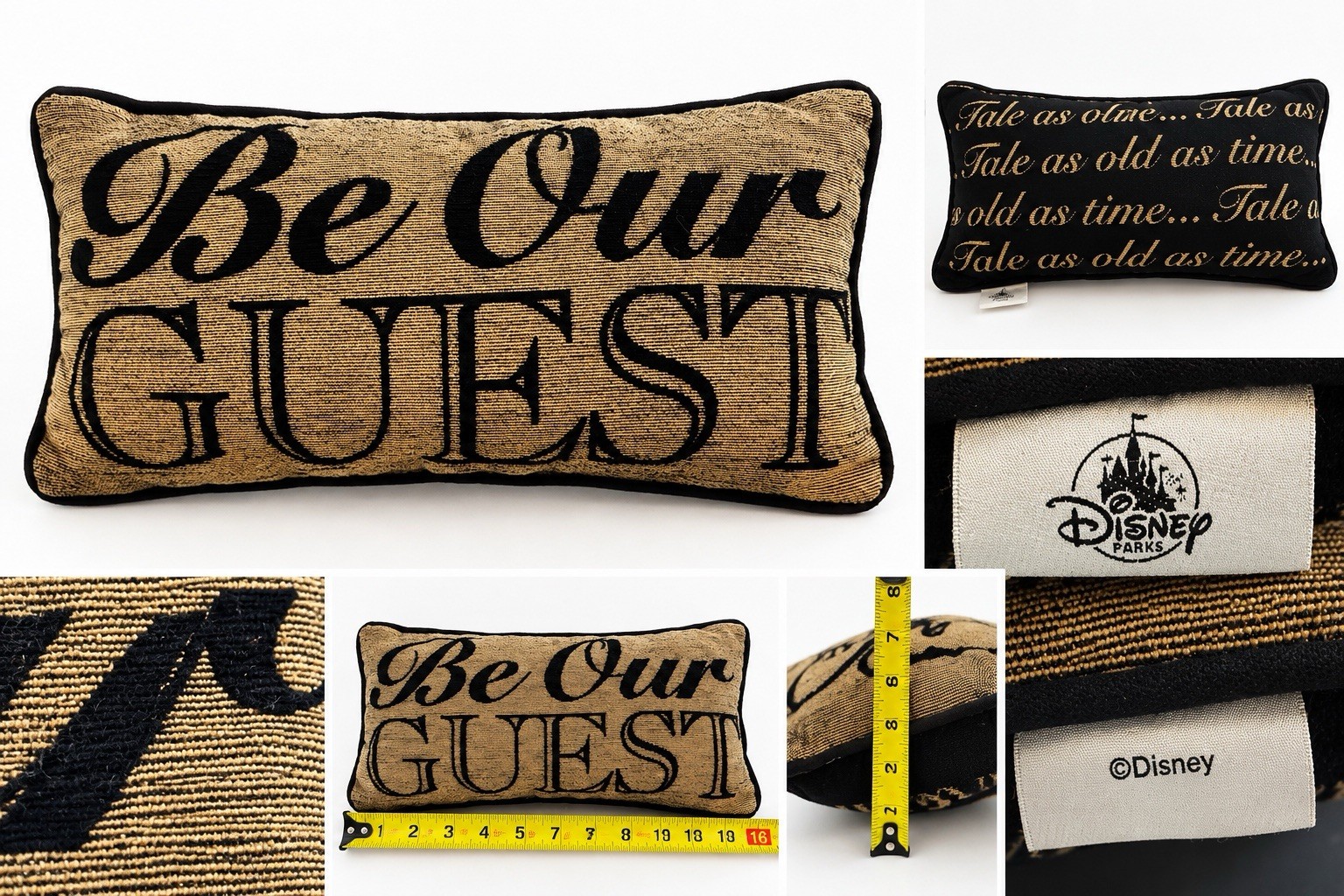 Disney Parks Beauty and the Beast Be Our Guest Tale as Old as Time Pillow Disney Parks Beauty and the Beast Be Our Guest Tale as Old as Time Pillow
