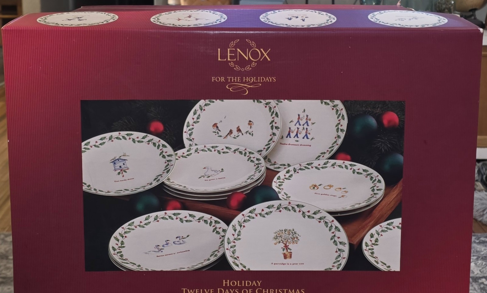 Lenox Holiday Twelve Day Of Christmas Set Of 12 Dessert Plate Holly Berries New Lenox Holiday Twelve Day Of Christmas Set Of 12 Dessert Plate Holly Berries New