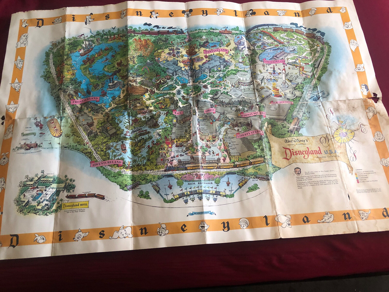 vintage 1958 B disneyland park maps vintage 1958 B disneyland park maps