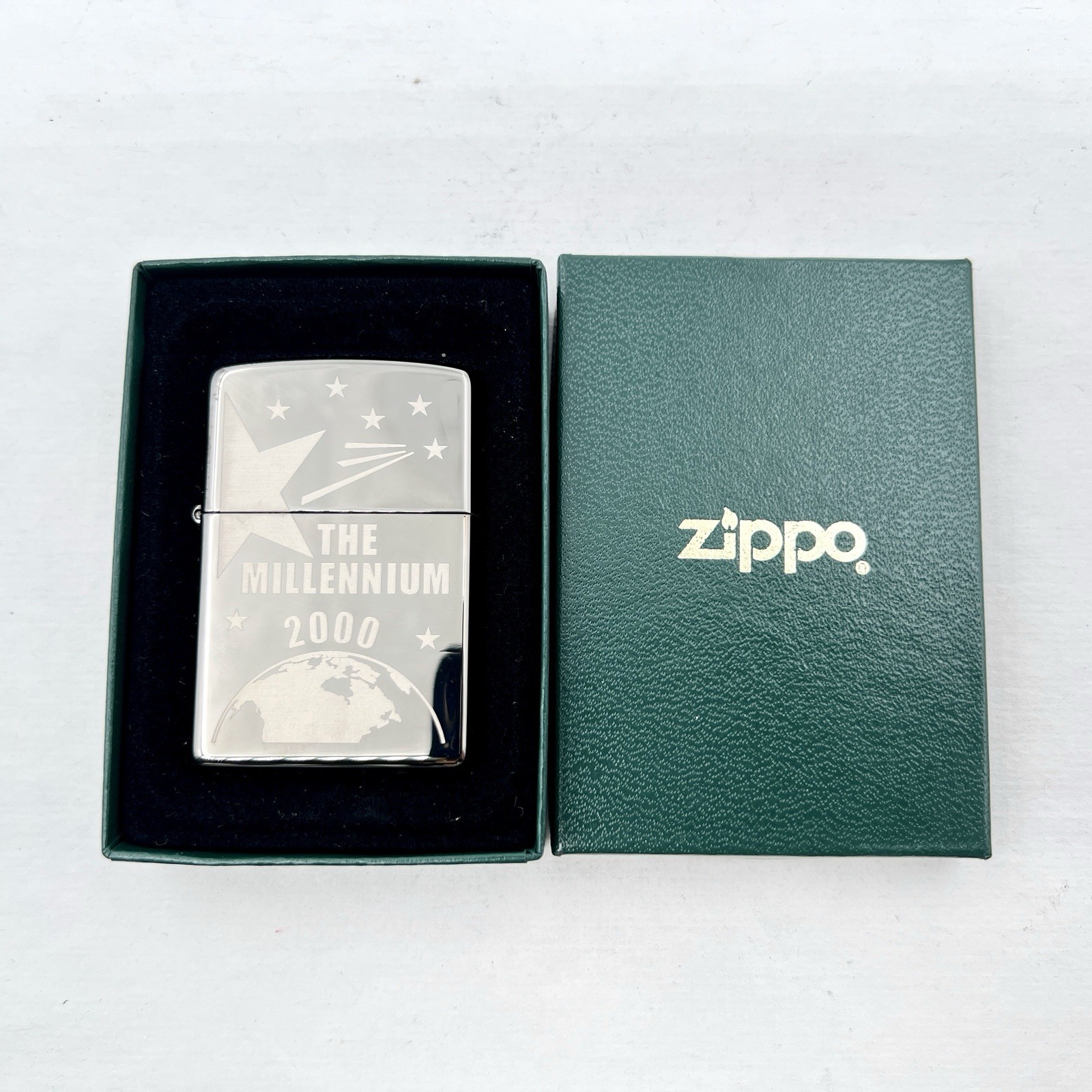 2006 Zippo 2000 The Millennium Commemorative Lighter Orange Seal Unused in Box