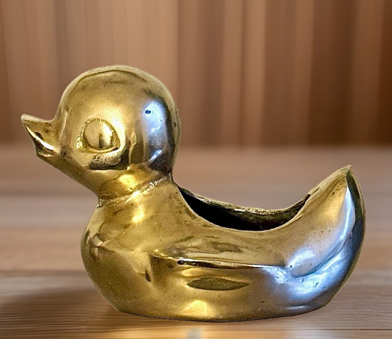 Vintage Solid Brass Duck Planter/Trinket Dish Vintage Solid Brass Duck Planter/Trinket Dish