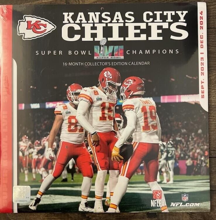 Kansas City Chiefs 2024 Wall Calendar Super Bowl LVII Sealed Turner Licensing